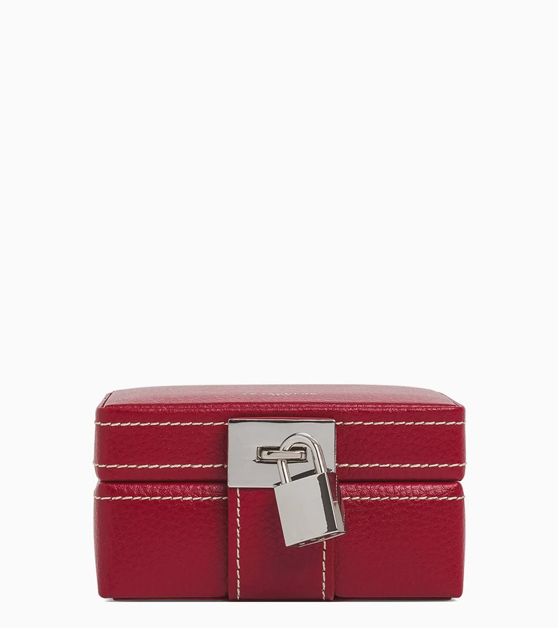 Femme Le Tanneur Boite à bijoux de voyage en cuir - Garnet red