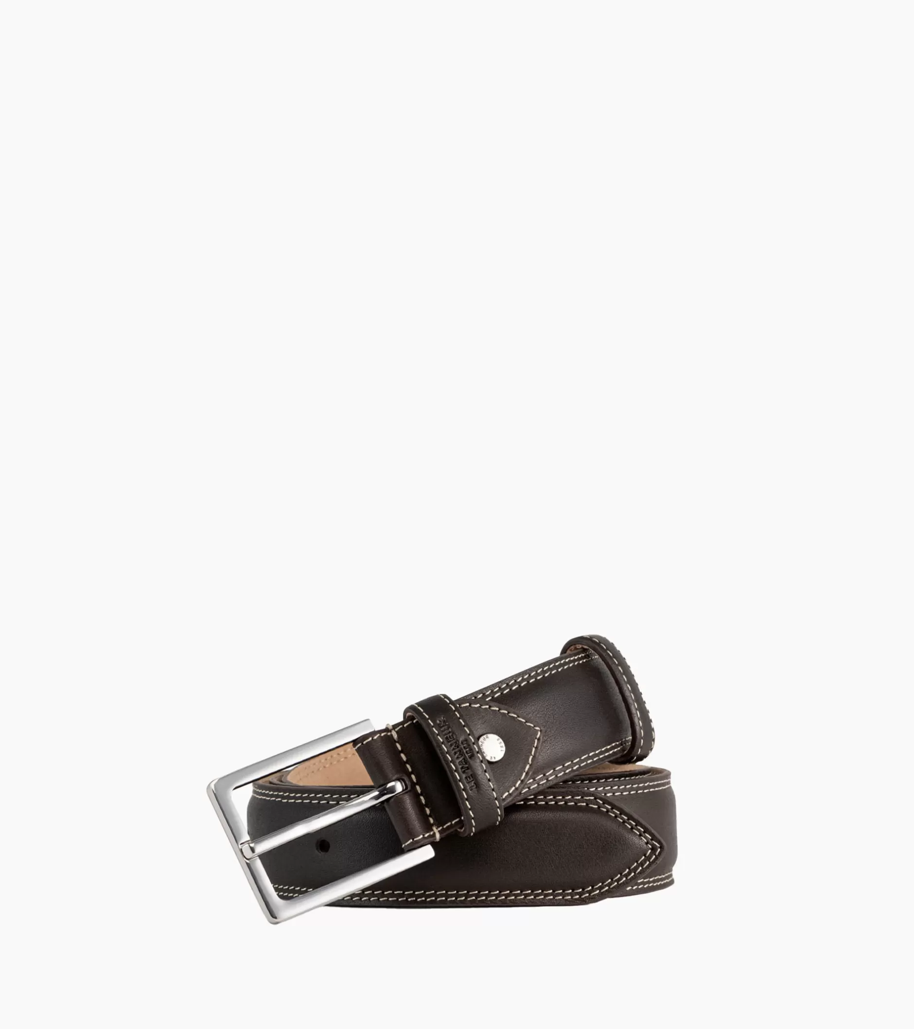 Homme Le Tanneur Ceinture homme avec boucle carrée Martin en cuir lisse -