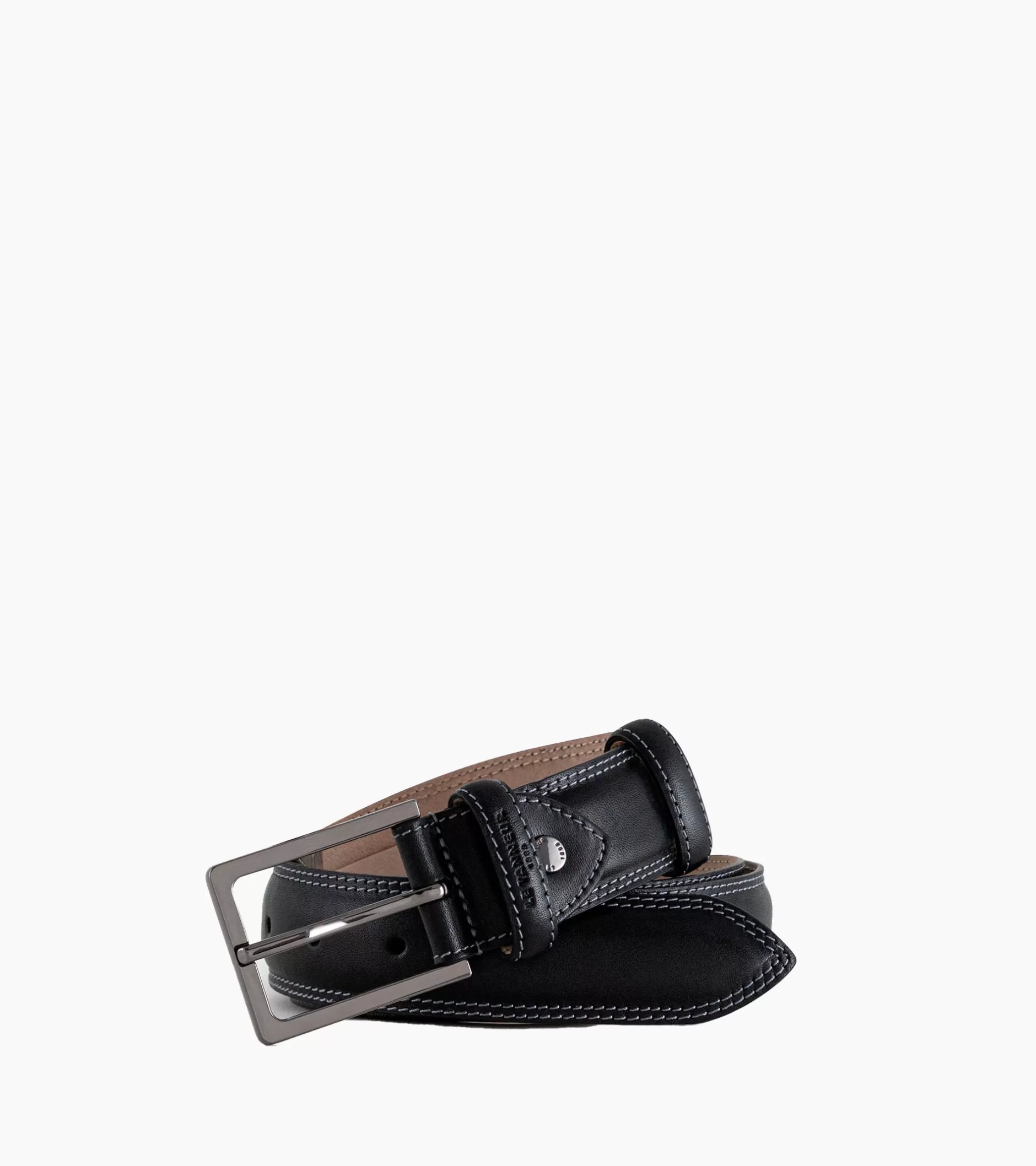 Homme Le Tanneur Ceinture homme avec boucle carrée Martin en cuir lisse -