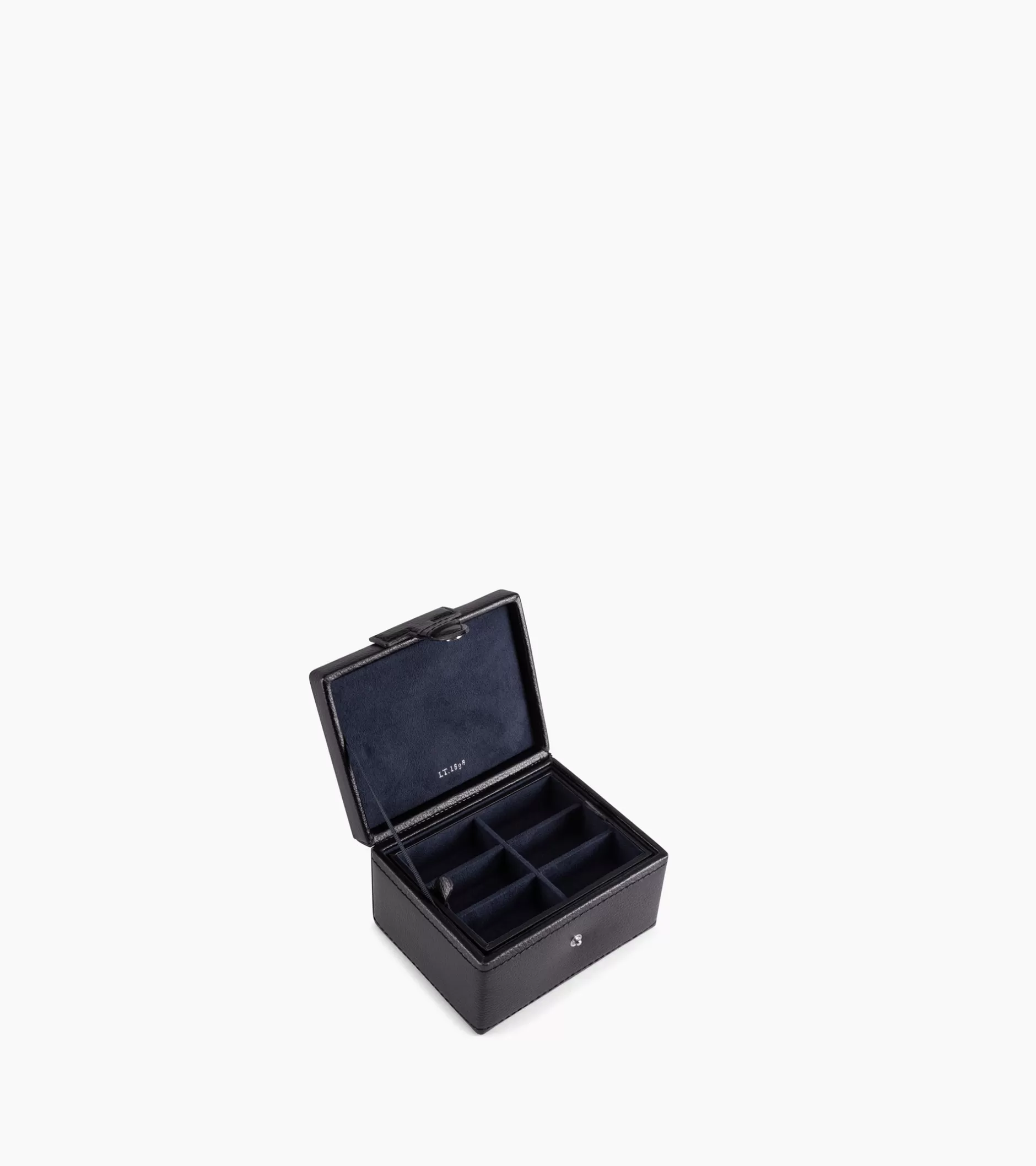 Homme Le Tanneur Coffret boutons de manchettes en cuir - Black