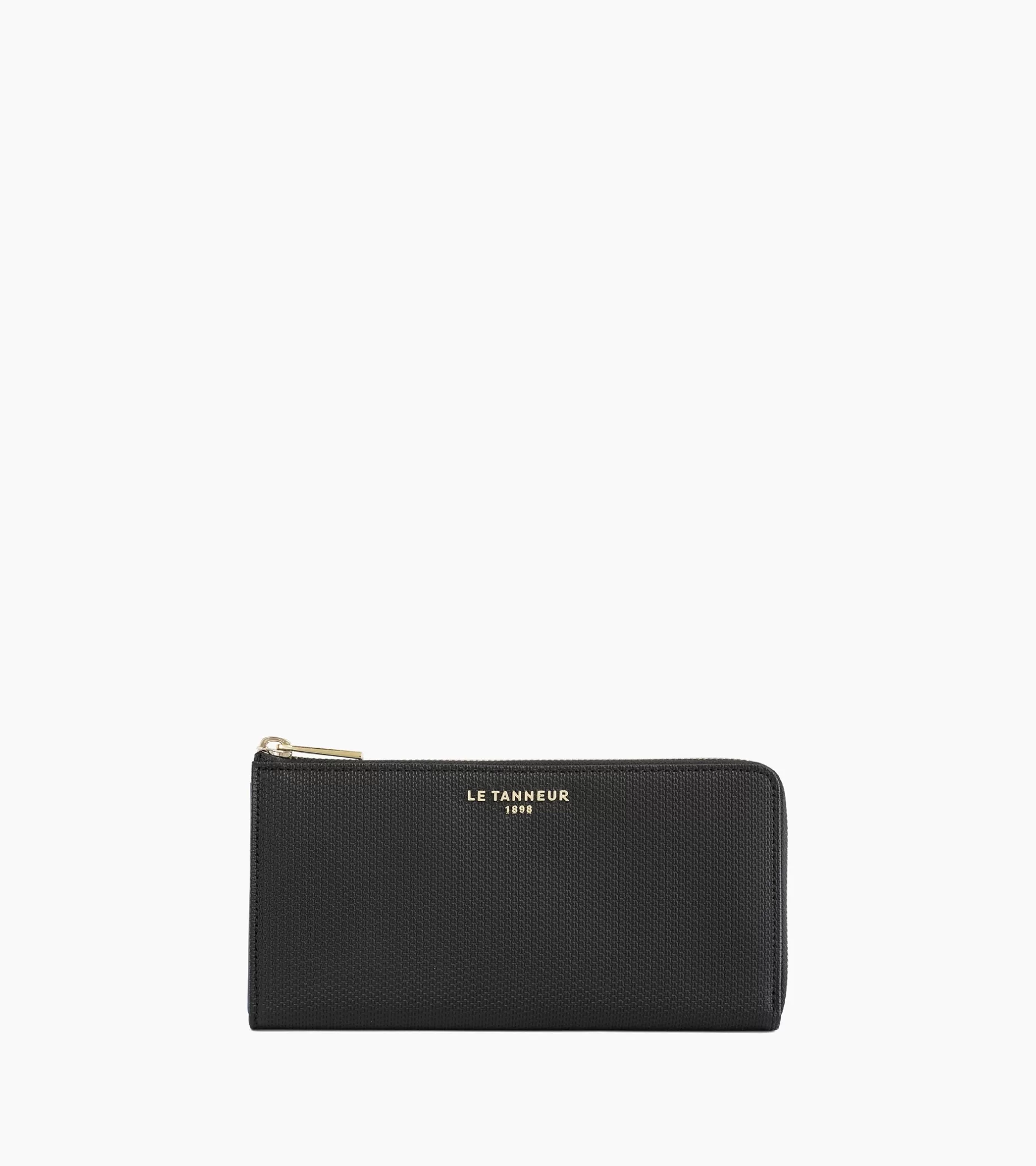 Femme Le Tanneur Compagnon zippé Emilie en cuir signature T - Black Le Bleu