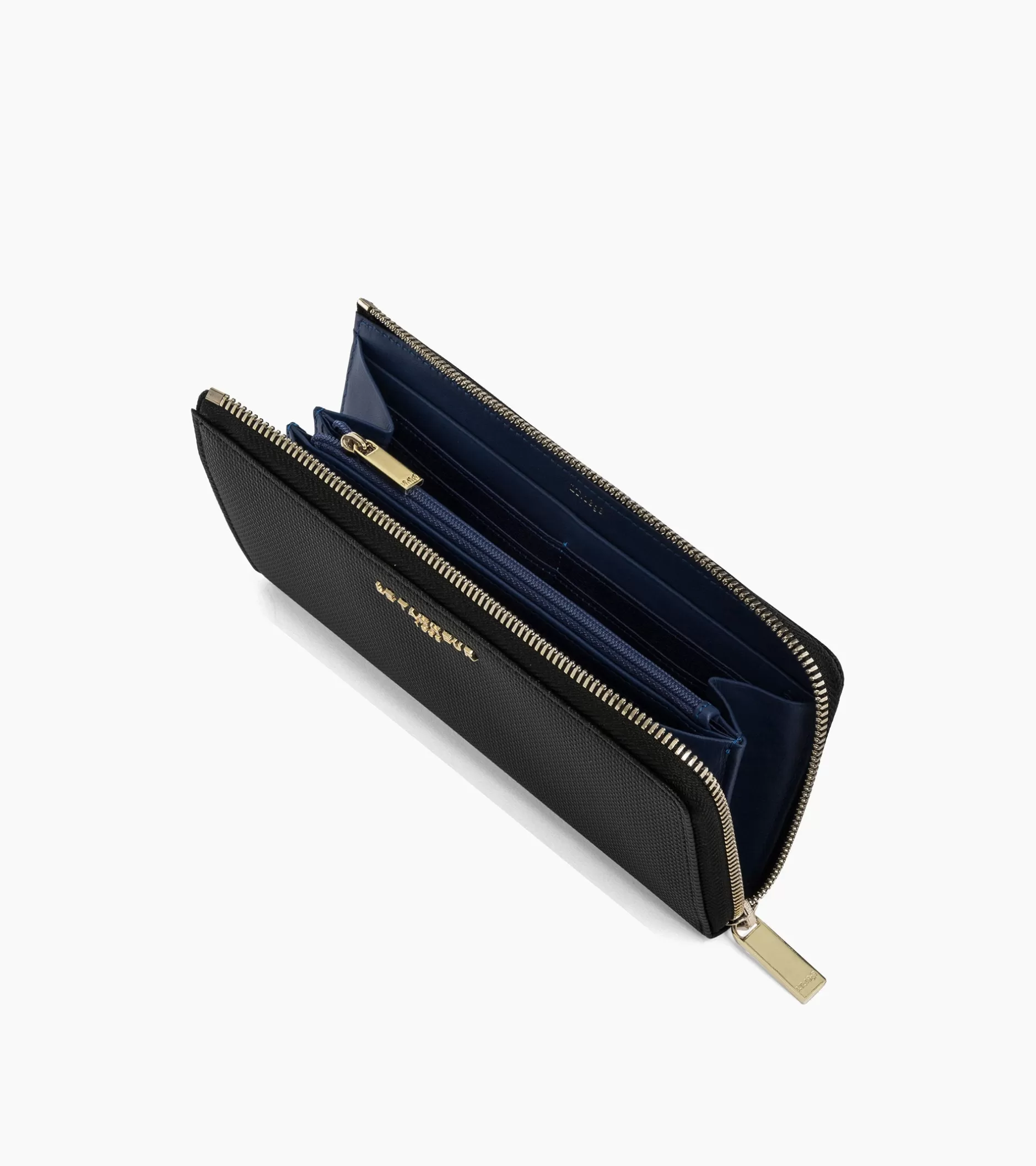 Femme Le Tanneur Compagnon zippé Emilie en cuir signature T - Black Le Bleu
