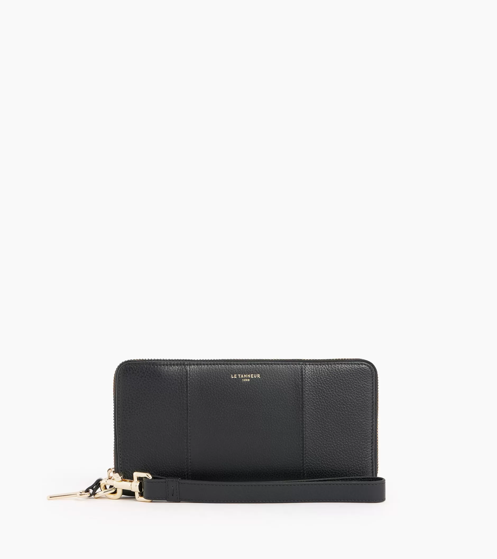 Femme Le Tanneur Compagnon zippé Juliette en cuir grainé - Black