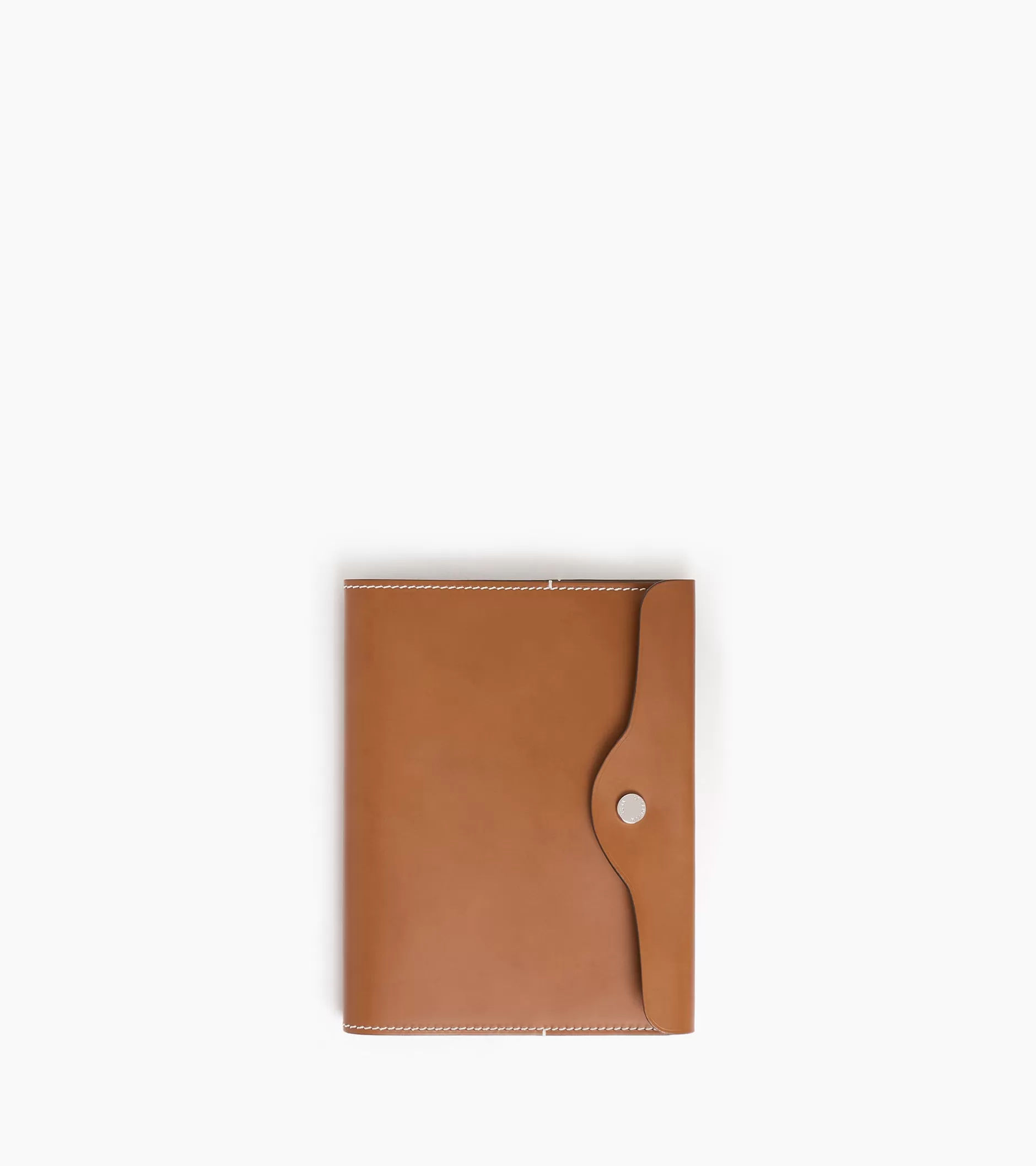 Femme Le Tanneur Couverture en cuir lisse et carnet de notes A5 - TAN