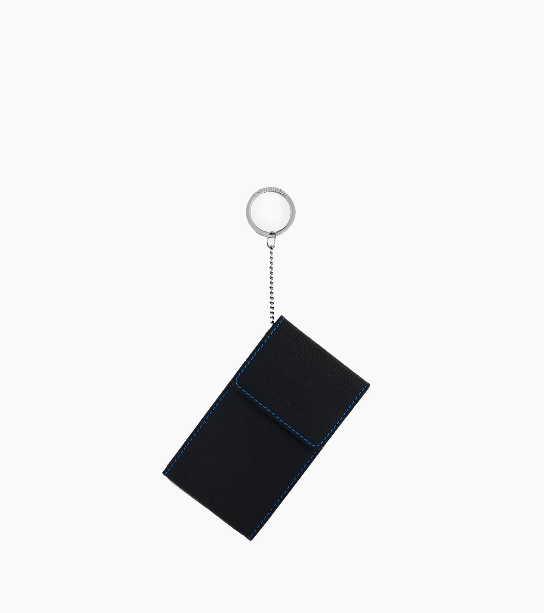 Femme Le Tanneur Etui clés à rabat Charles en cuir grainé - Black Le Bleu