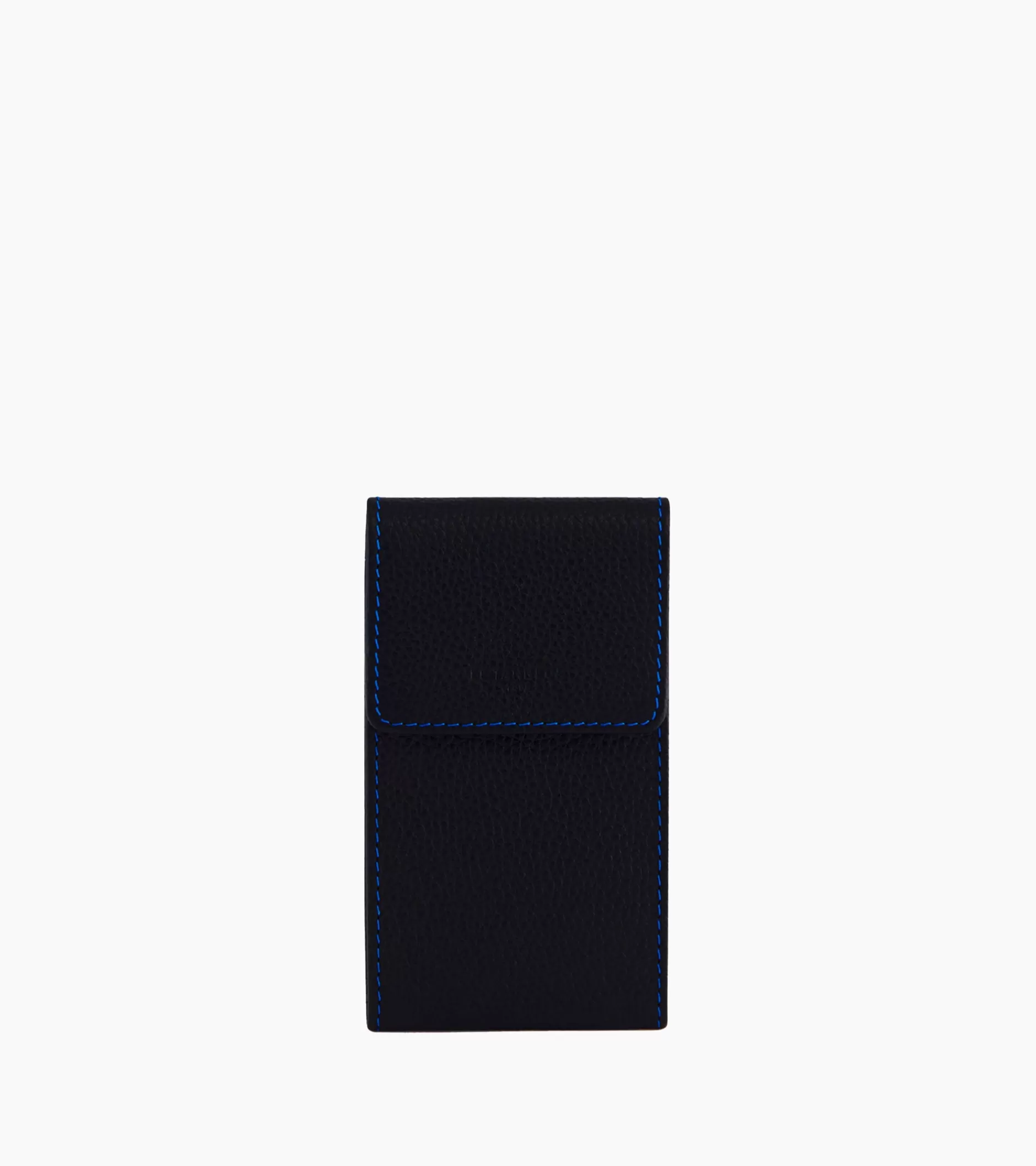 Femme Le Tanneur Etui clés à rabat Charles en cuir grainé - Black Le Bleu