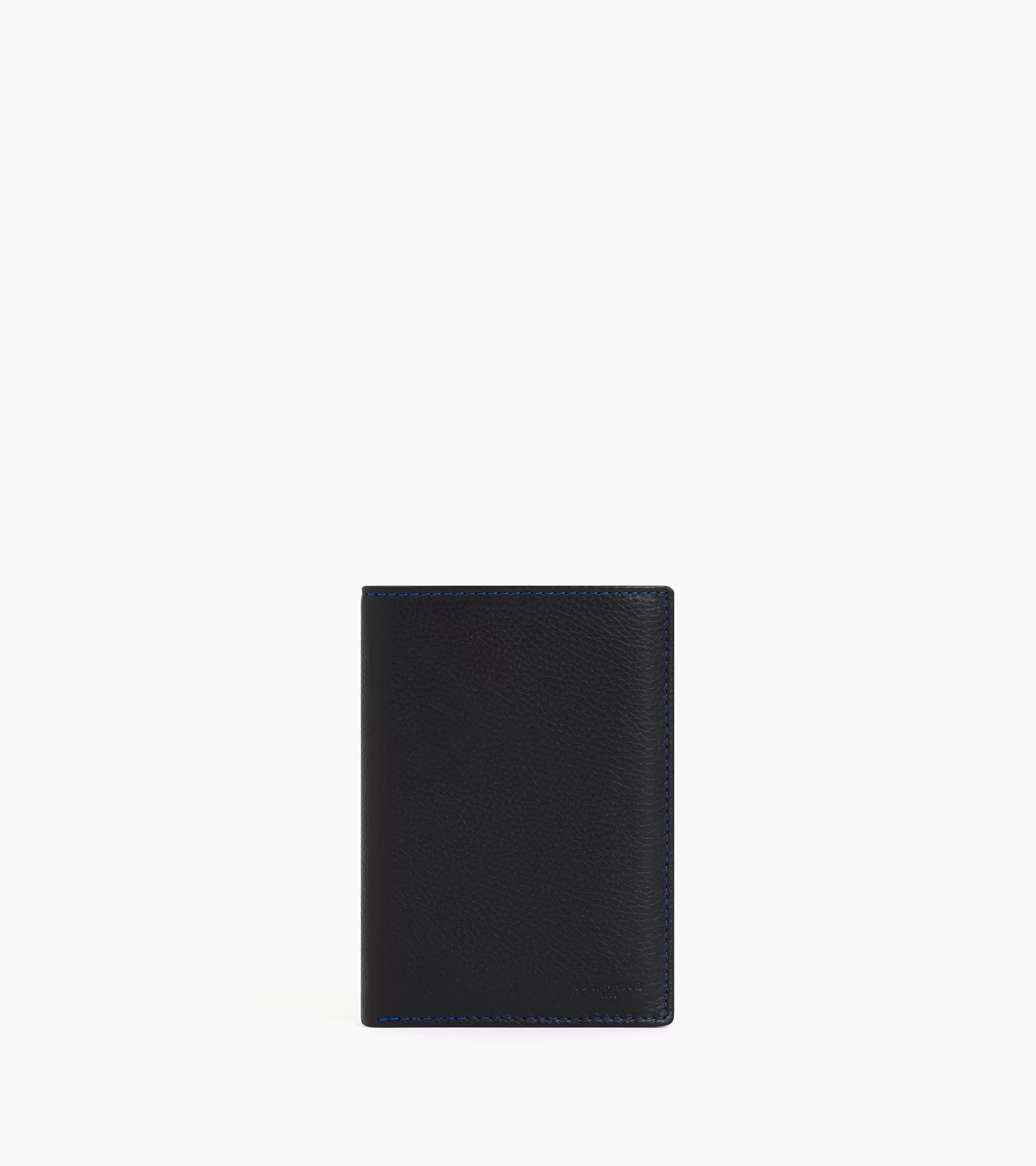 Homme Le Tanneur Grand portefeuille vertical zippé 2 volets Charles en cuir grainé - Black