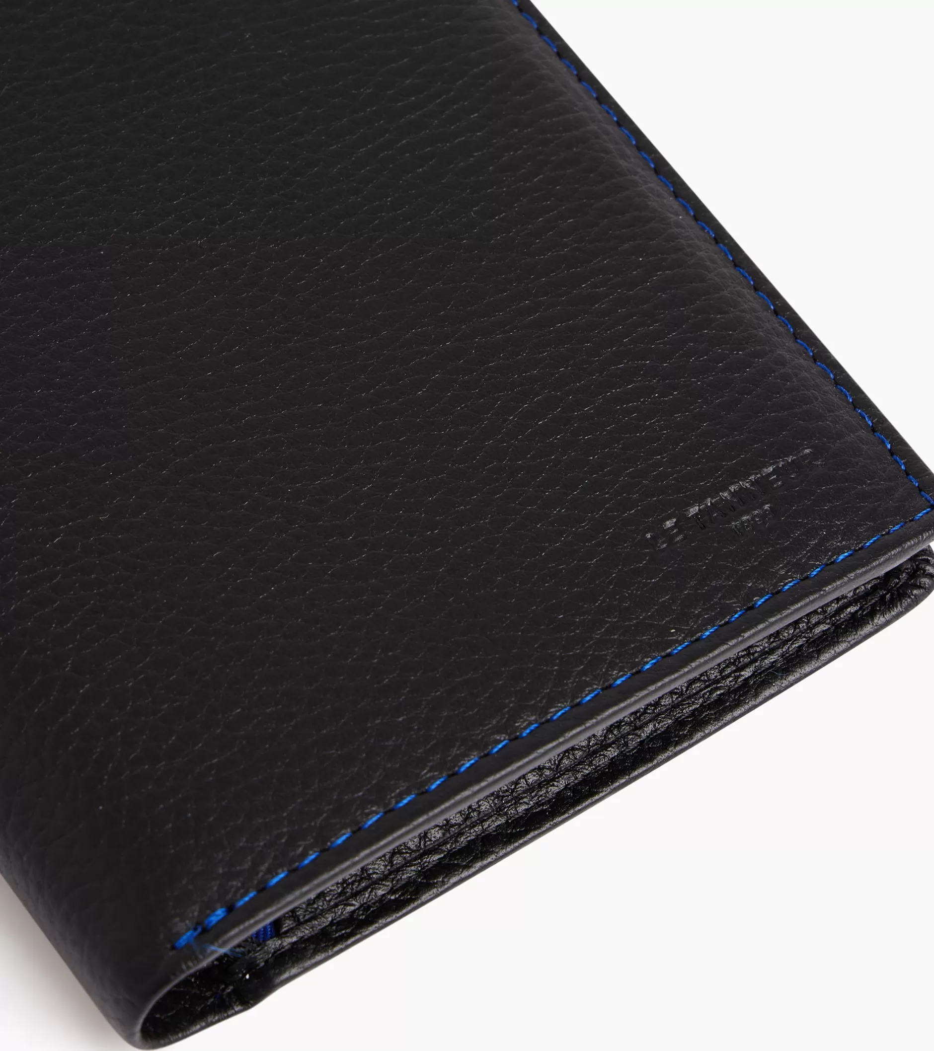 Homme Le Tanneur Grand portefeuille vertical zippé 2 volets Charles en cuir grainé - Black Le Bleu