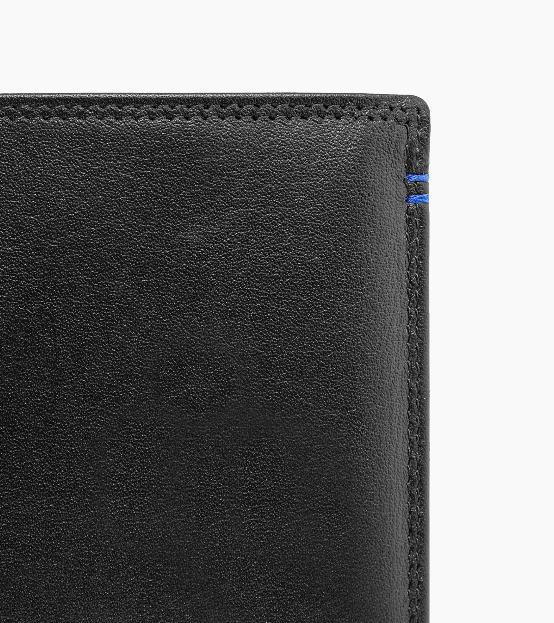 Homme Le Tanneur Grand portefeuille vertical zippé 2 volets Martin en cuir lisse - Black