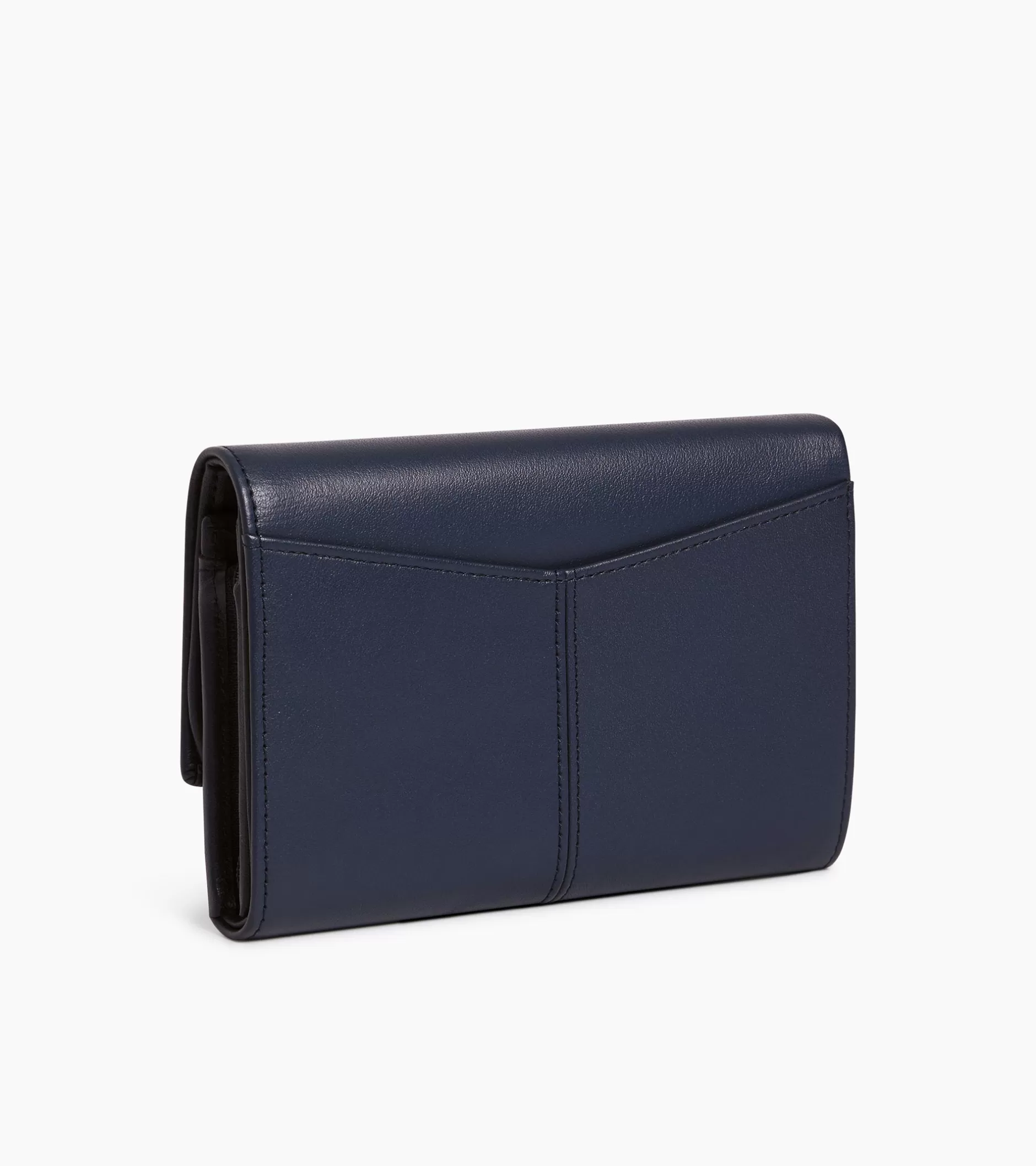 Femme Le Tanneur Grand portefeuille zippé Charlotte en cuir lisse - Twilight Blue