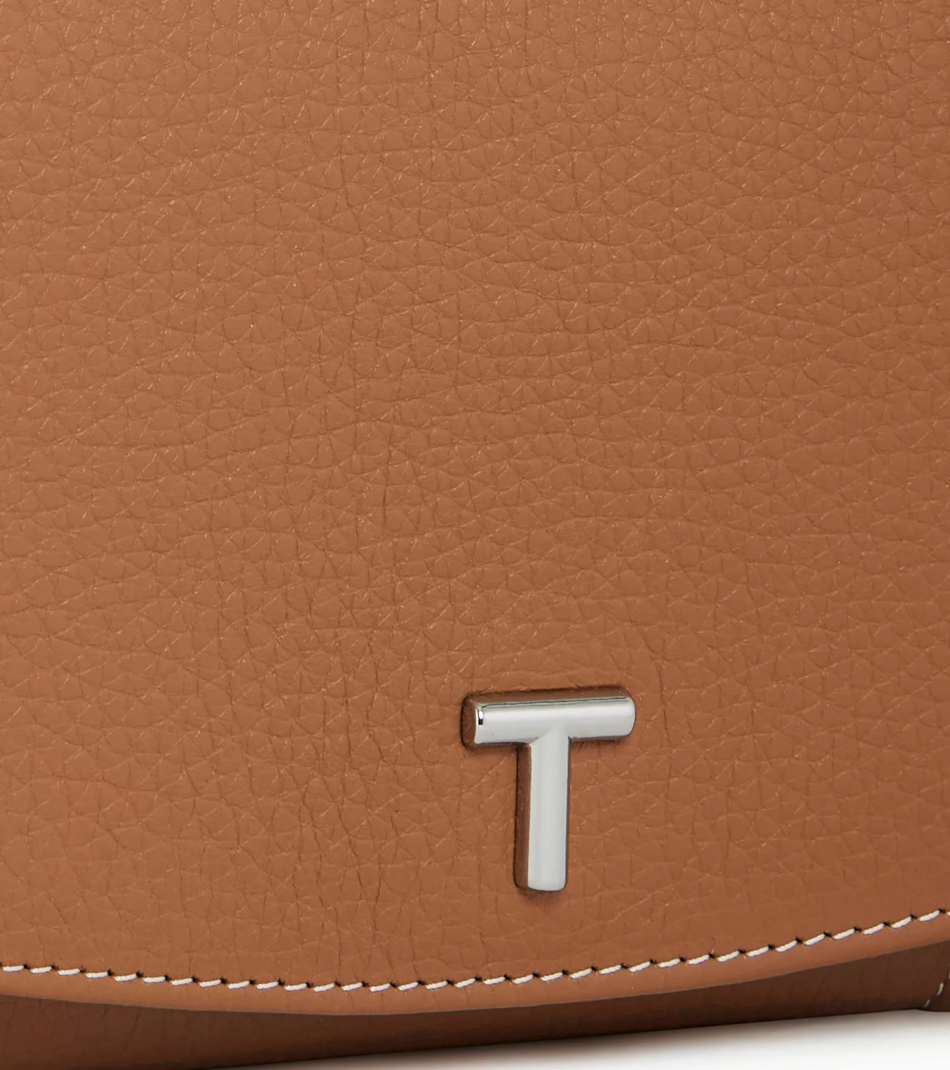 Femme Le Tanneur Grand portefeuille zippé Romy en cuir grainé - Brown Tan