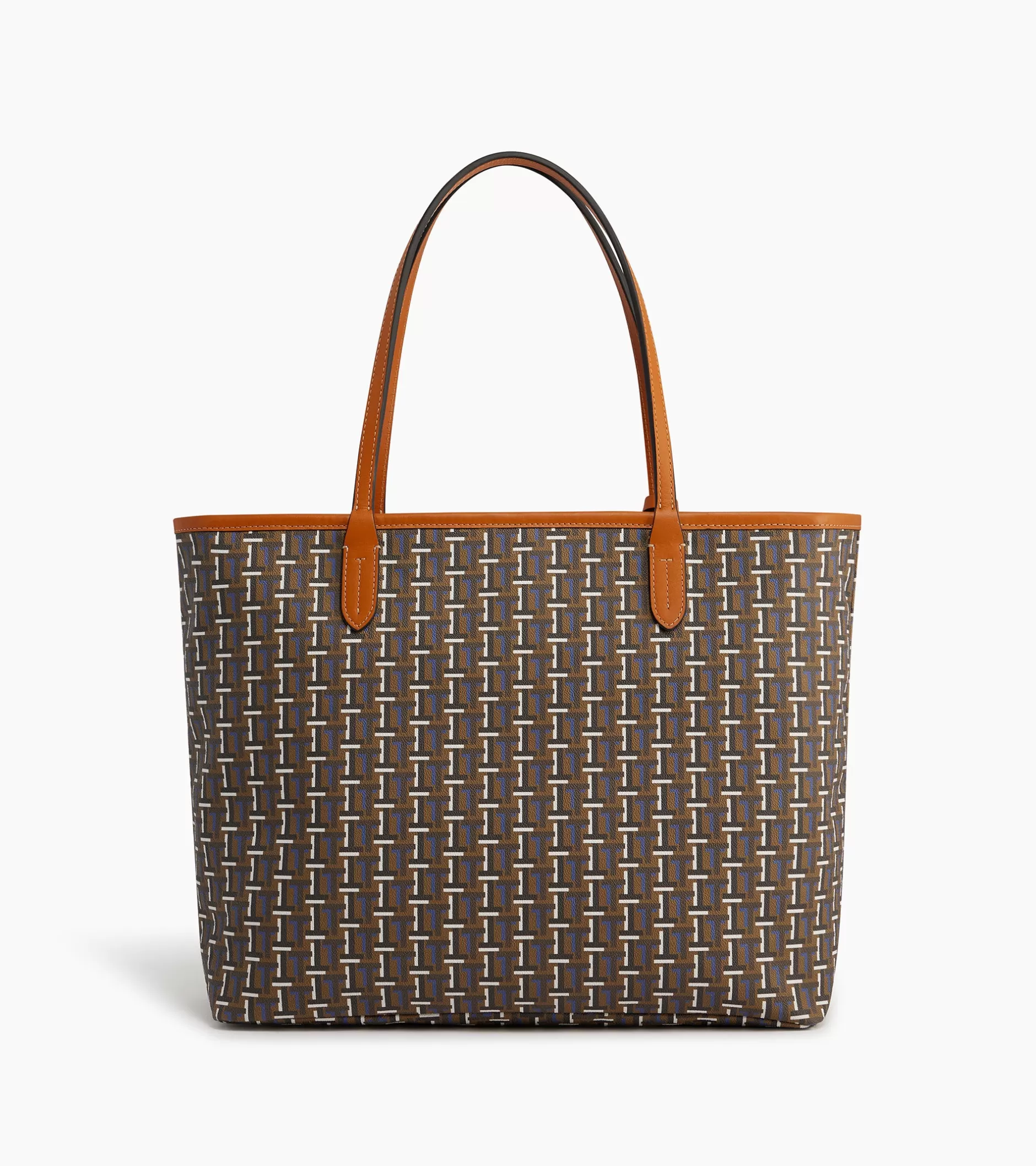 Femme Le Tanneur Grand sac cabas horizontal Camille en toile monogramme - Imprimé Marron