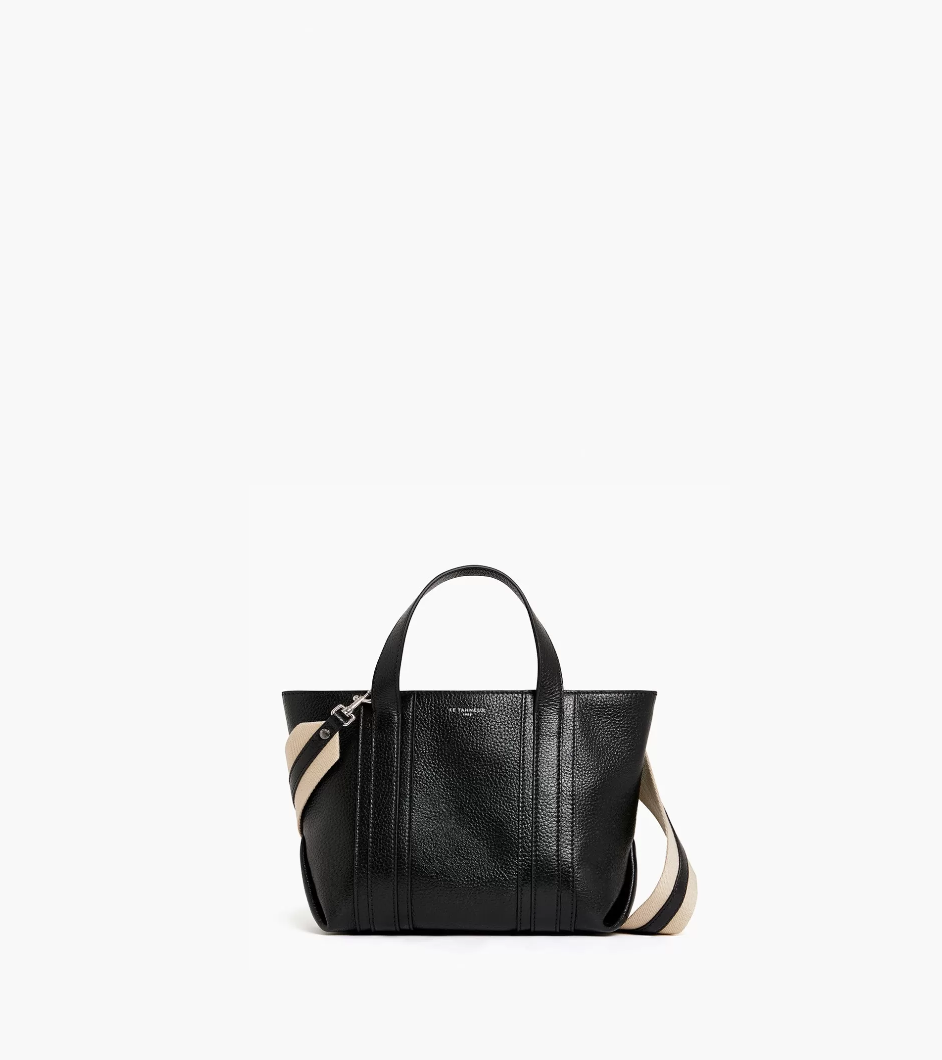 Femme Le Tanneur Mini cabas Grâce en cuir grainé - Black