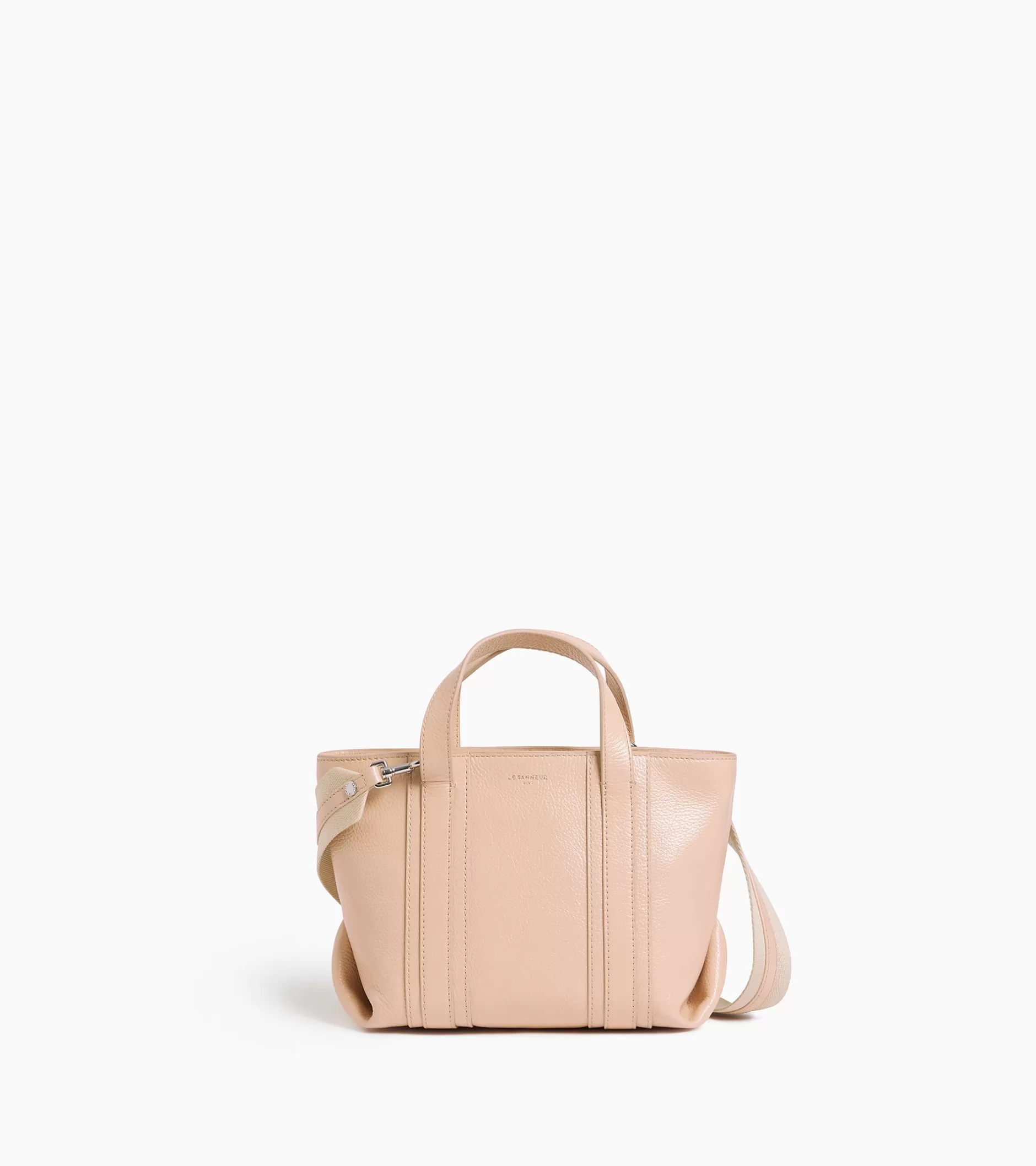 Femme Le Tanneur Mini cabas Grâce en cuir grainé - ROSE POUDRE