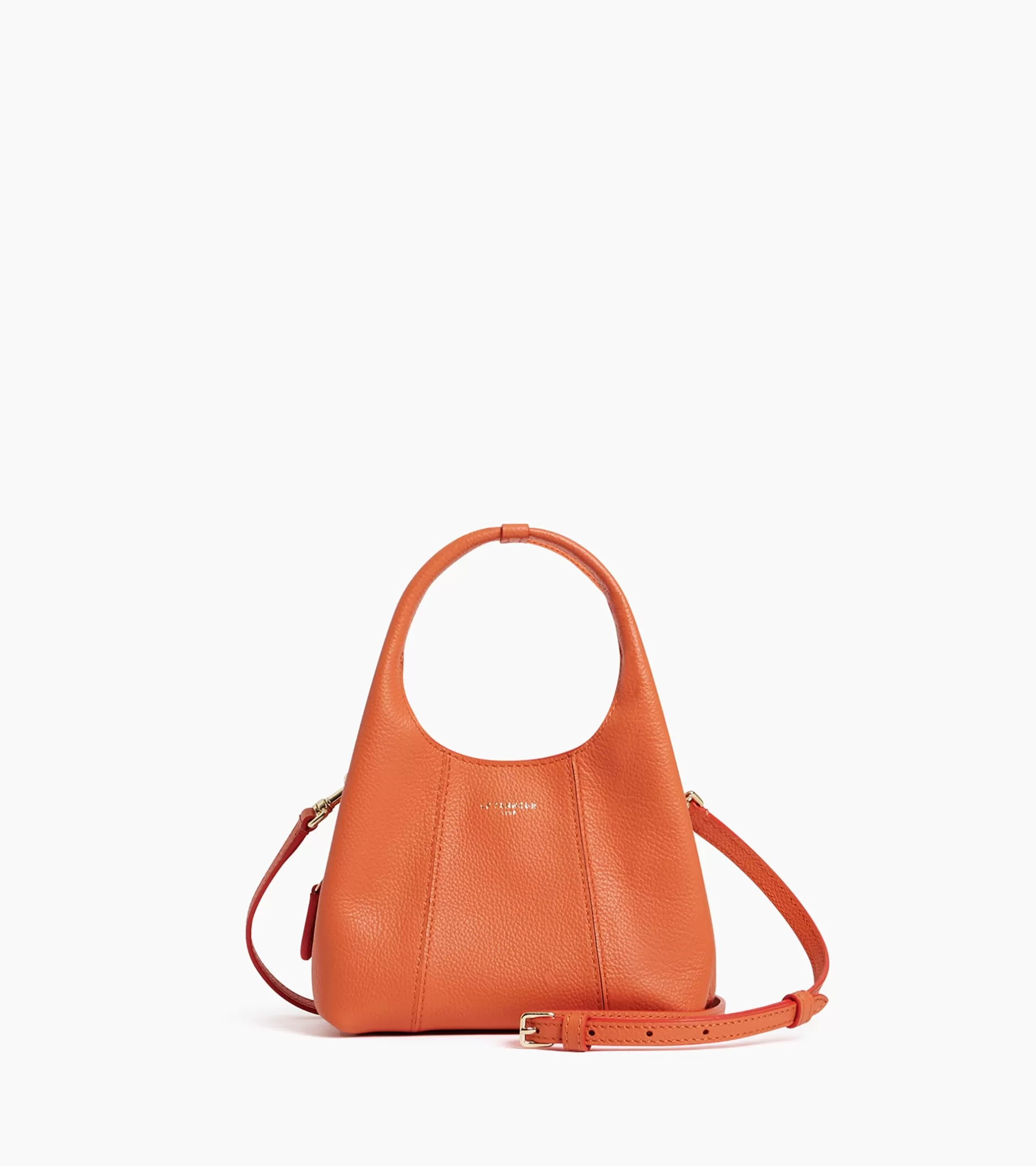 Femme Le Tanneur Mini sac à main Juliette en cuir grainé - ORANGE OCRE