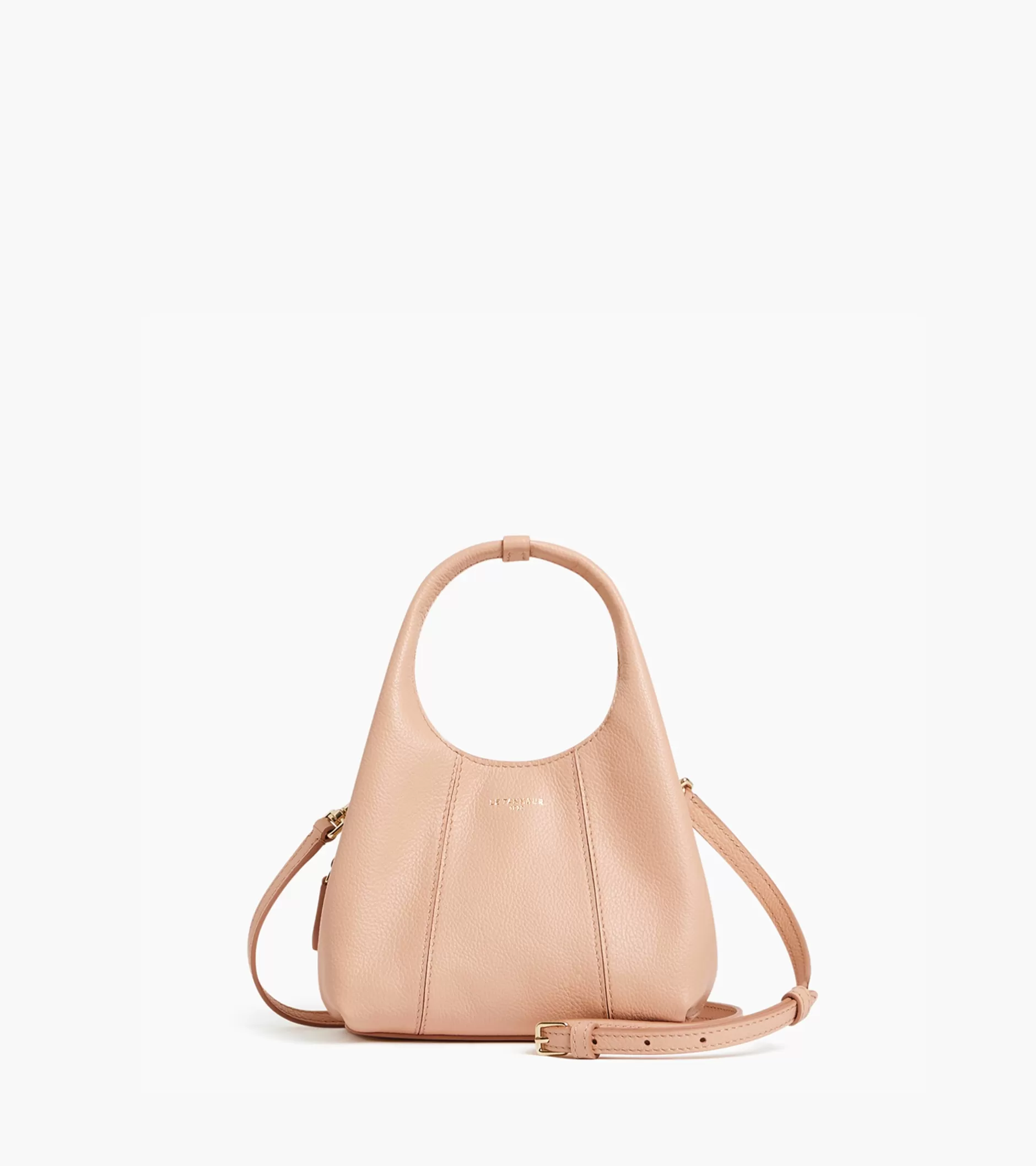 Femme Le Tanneur Mini sac à main Juliette en cuir grainé - ROSE POUDRE