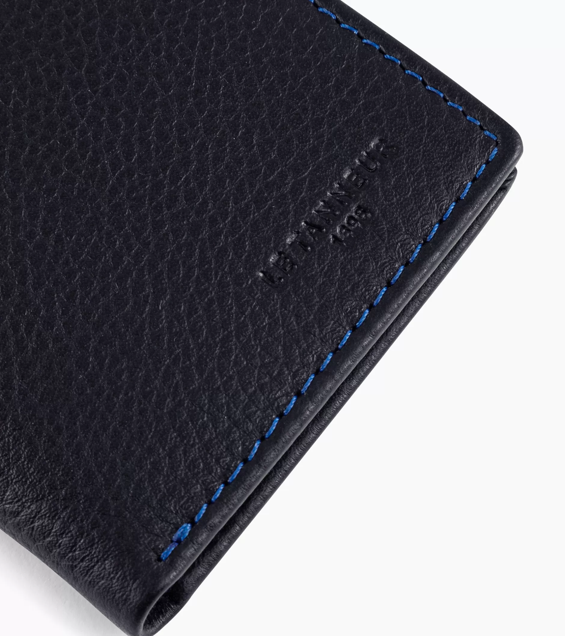 Homme Le Tanneur Petit porte cartes Charles en cuir grainé - Black Le Bleu