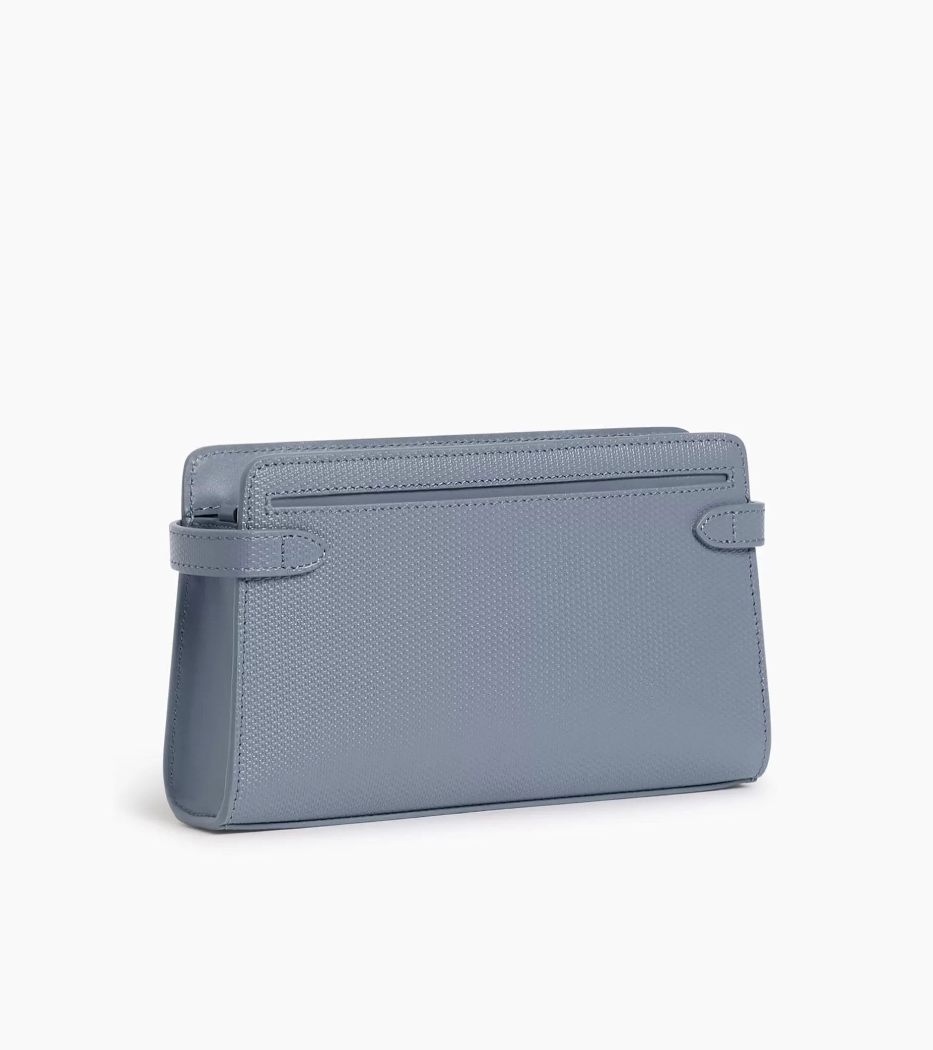 Femme Le Tanneur Petit sac à bandoulière Emilie en cuir signature T - BLEU ARGILE