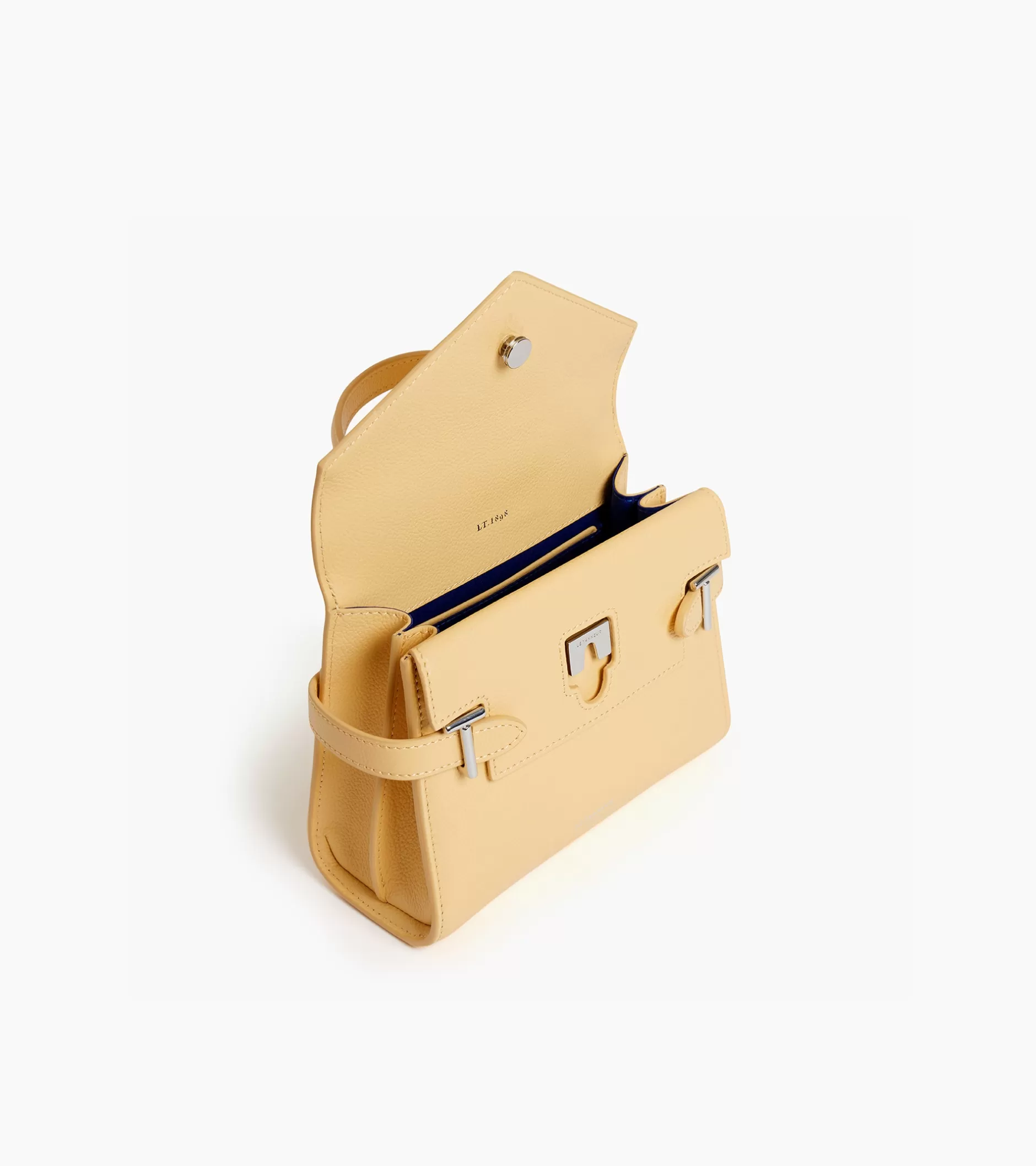 Femme Le Tanneur Petit sac à main double rabat Emilie en cuir grainé - AURORE
