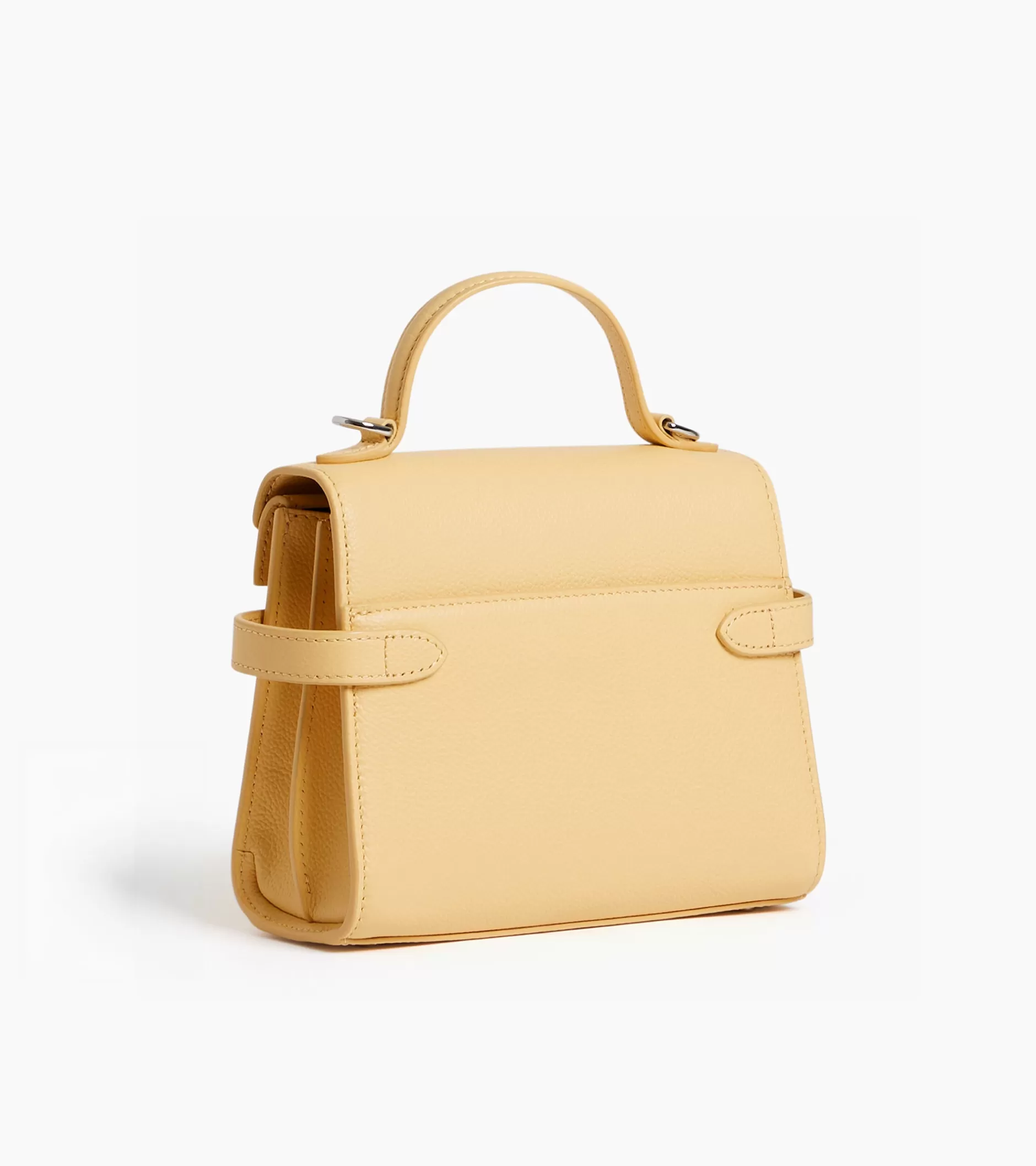 Femme Le Tanneur Petit sac à main double rabat Emilie en cuir grainé - AURORE