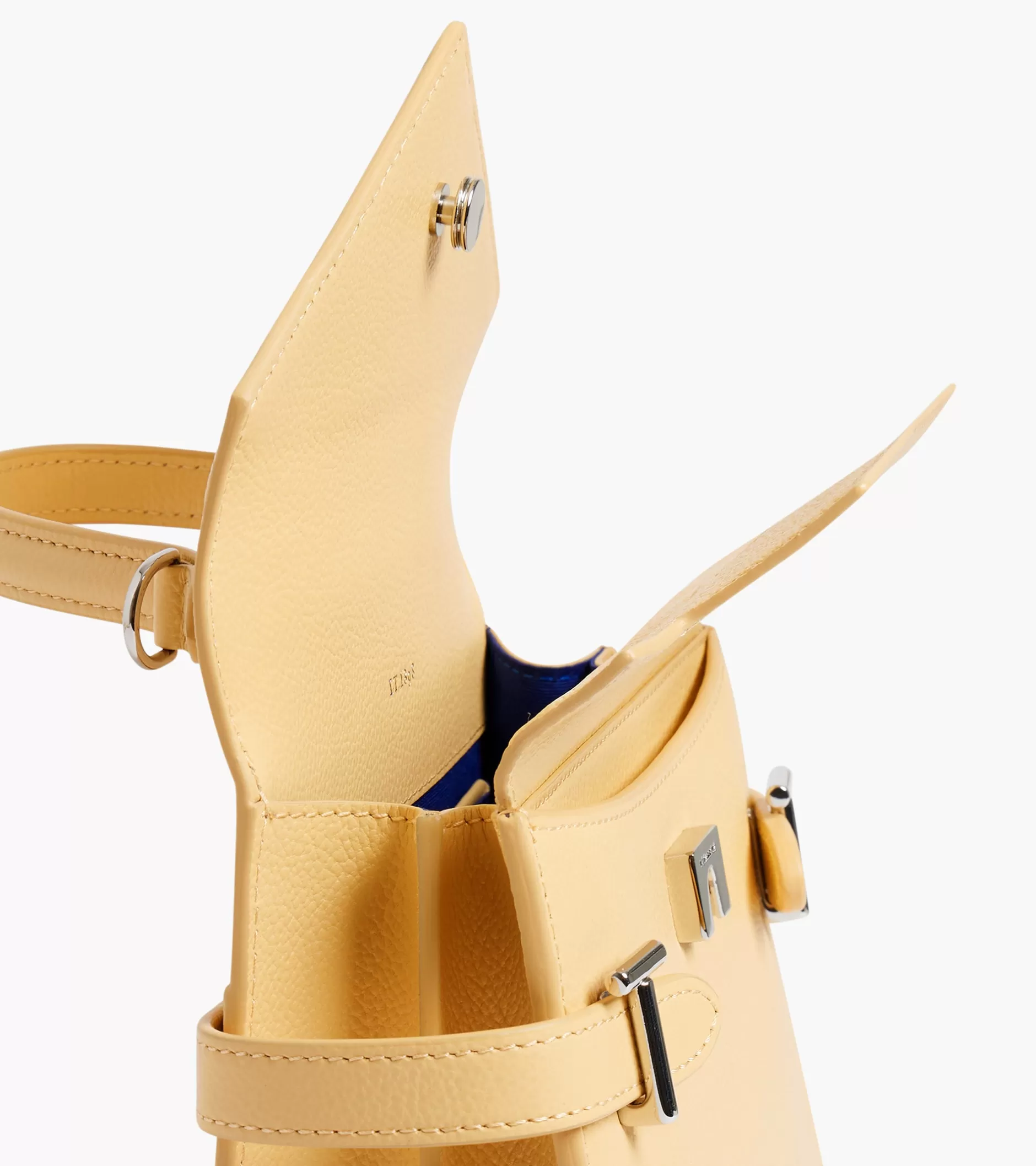 Femme Le Tanneur Petit sac à main double rabat Emilie en cuir grainé - AURORE