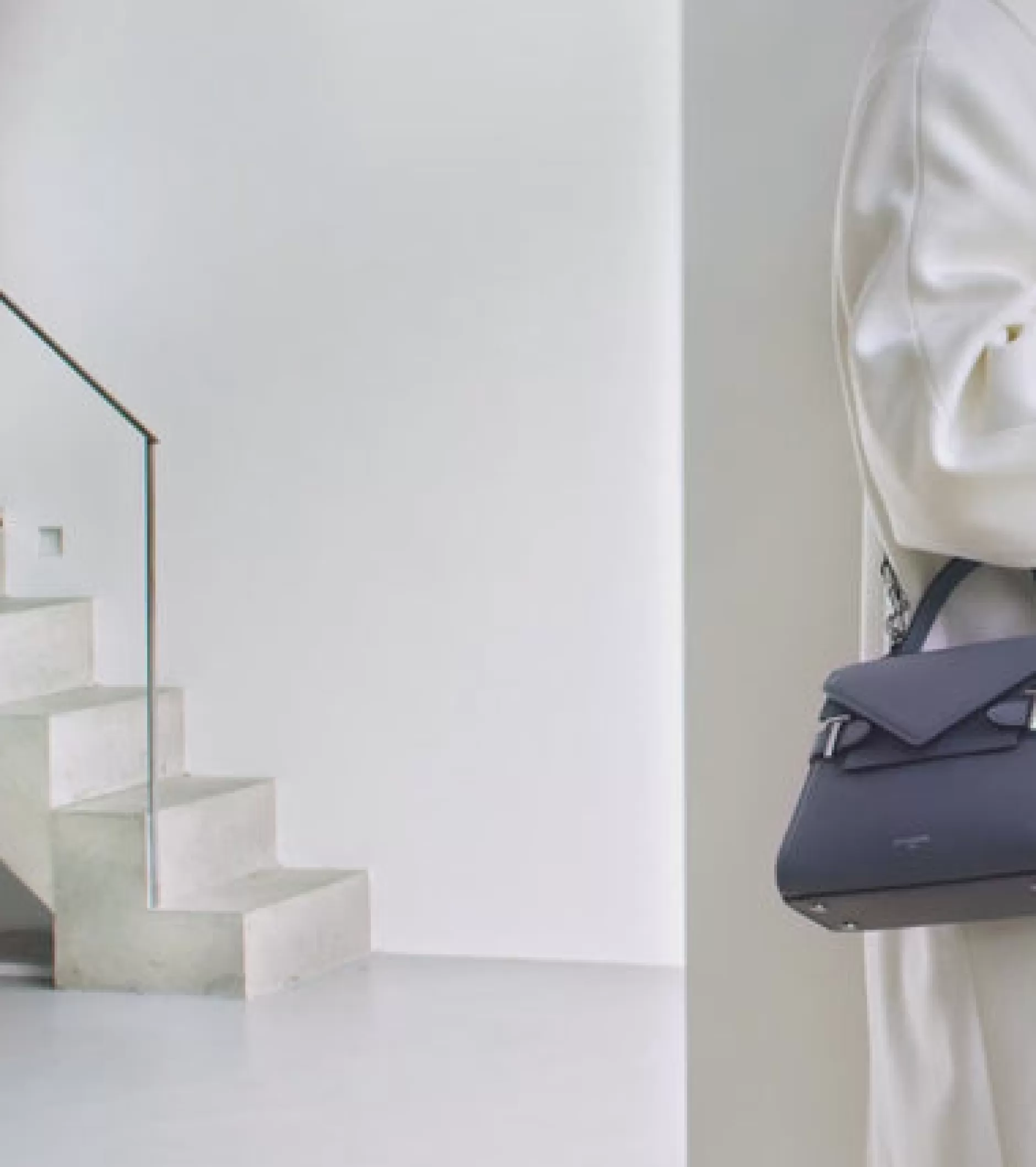 Femme Le Tanneur Petit sac à main double rabat Emilie en cuir grainé - Brown Tan