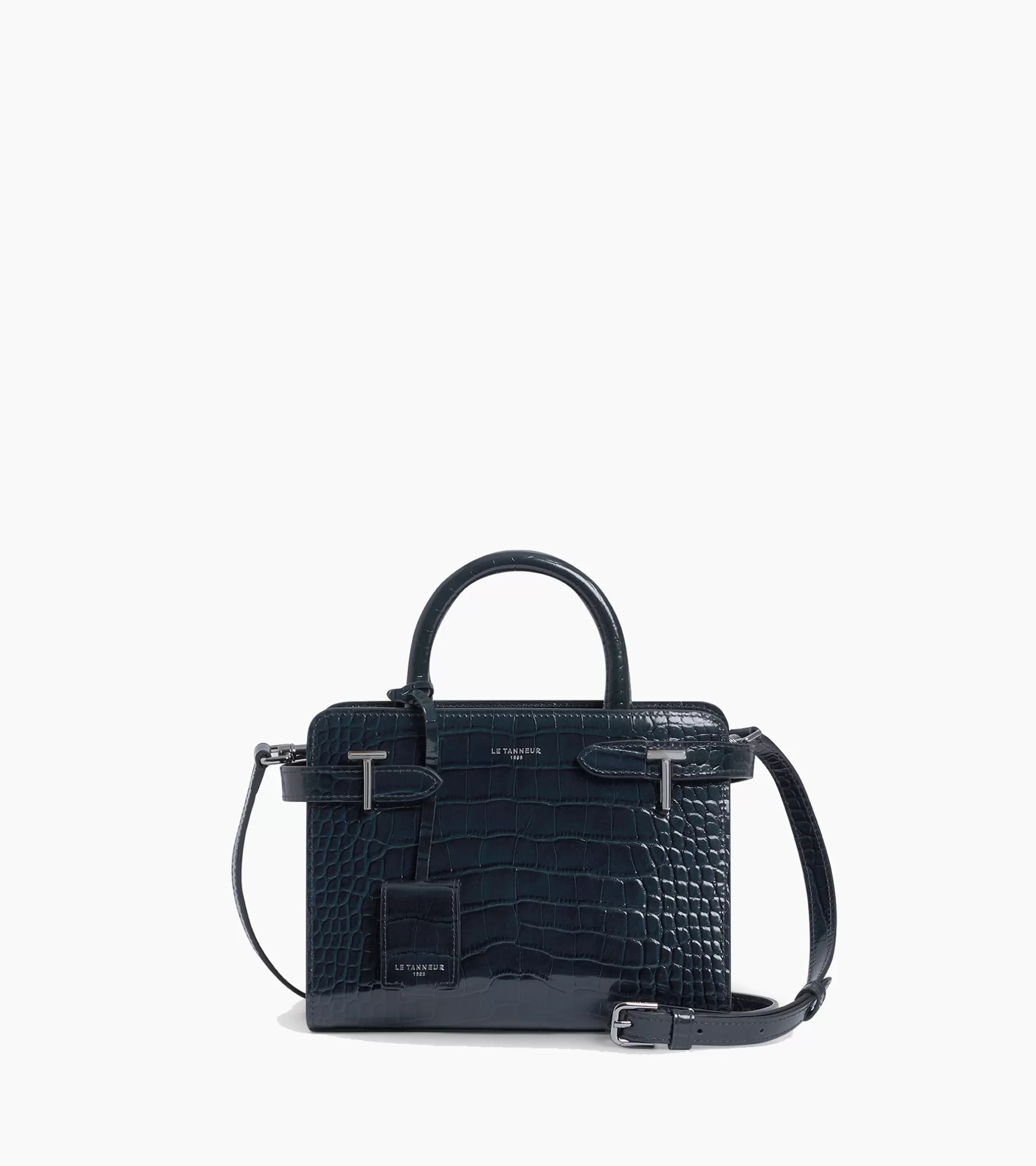 Femme Le Tanneur Petit sac à main Emilie en cuir effet croco - CREPUSCULE