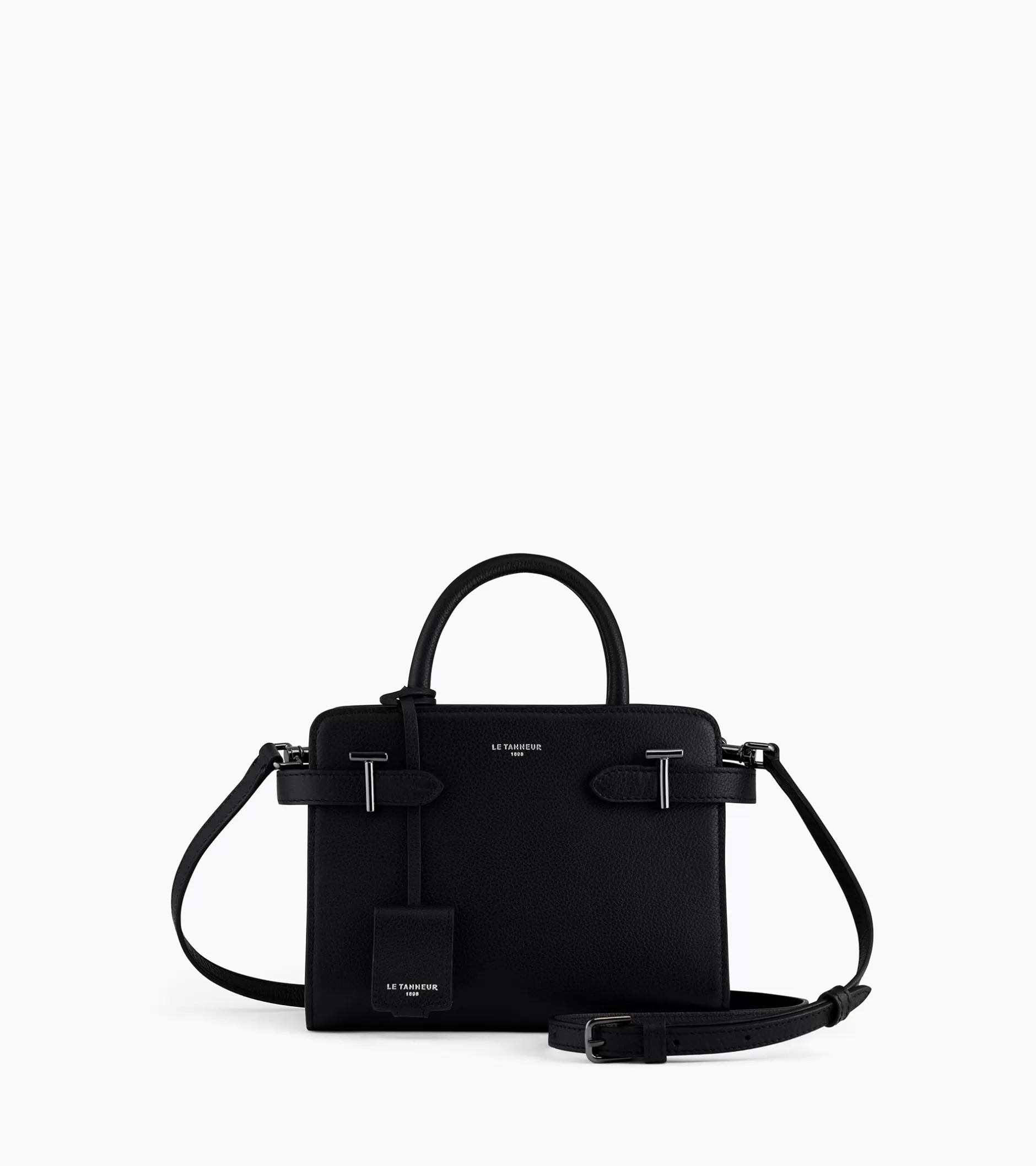 Femme Le Tanneur Petit sac à main Emilie en cuir grainé - Black