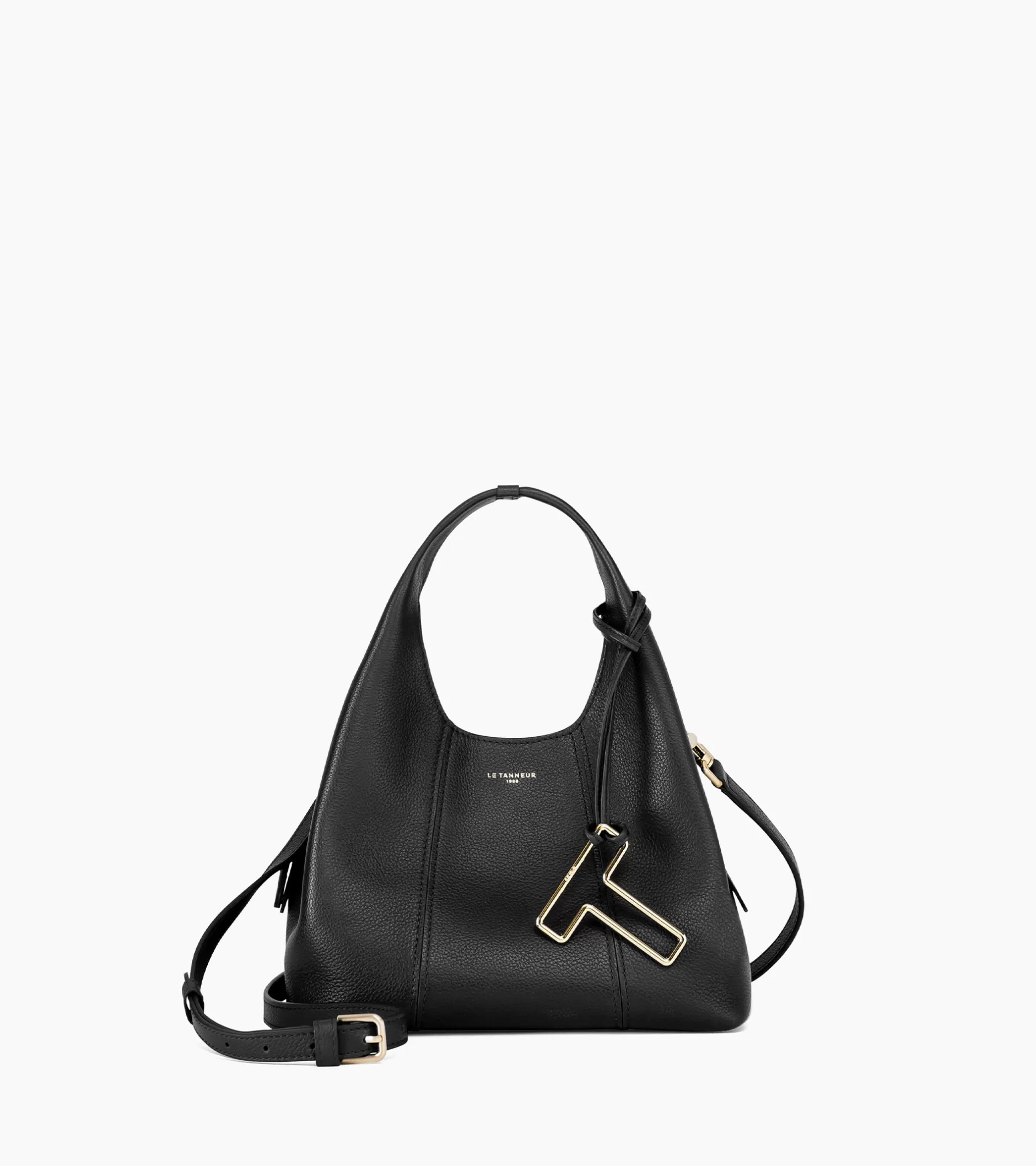 Femme Le Tanneur Petit sac à main Juliette en cuir grainé - Black