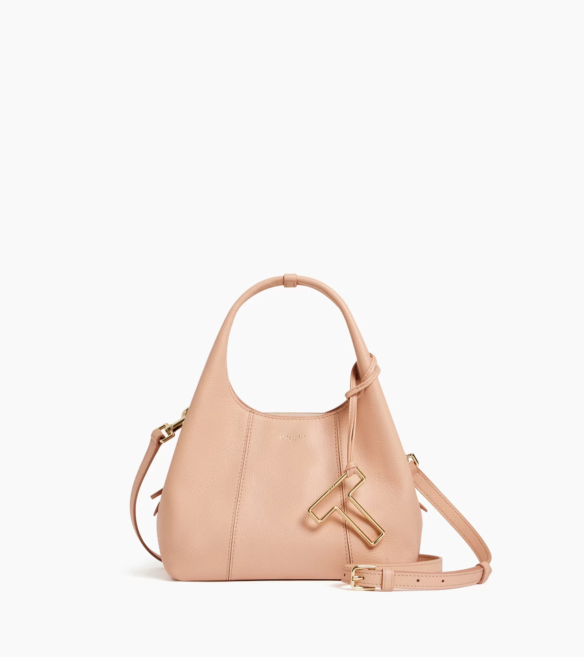 Femme Le Tanneur Petit sac à main Juliette en cuir grainé - ROSE POUDRE