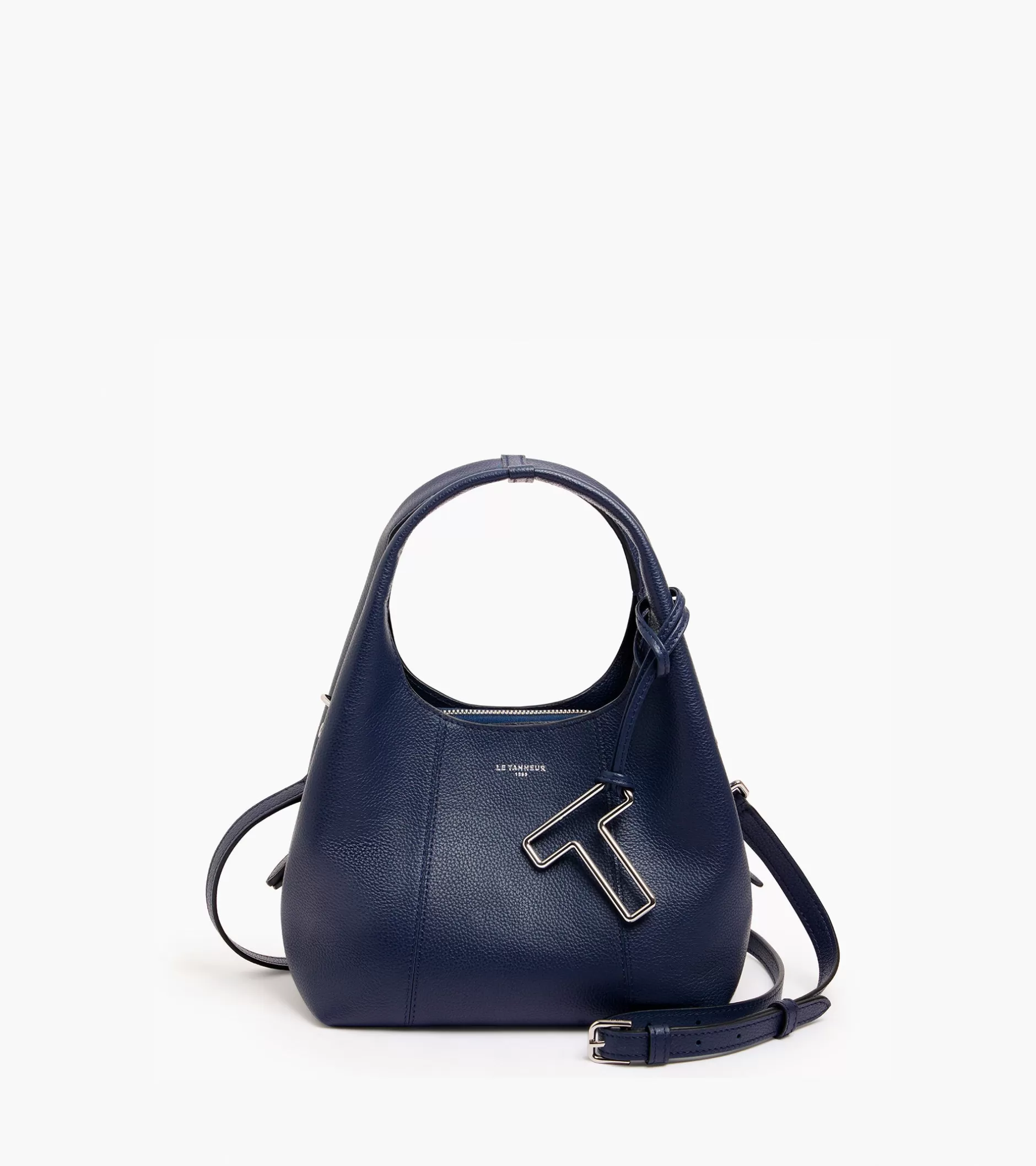 Femme Le Tanneur Petit sac à main Juliette en cuir grainé - Twilight Blue