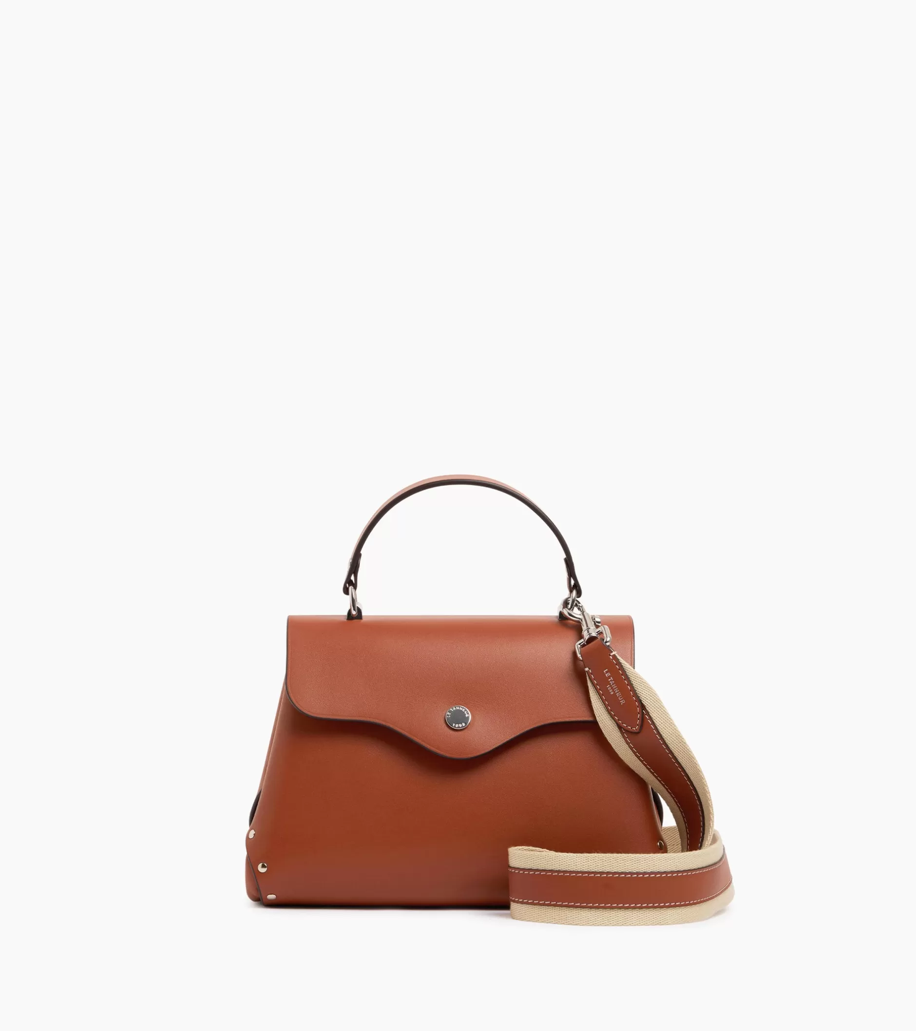 Femme Le Tanneur Petit sac à main Sans Couture en cuir lisse - Mahogany Brown