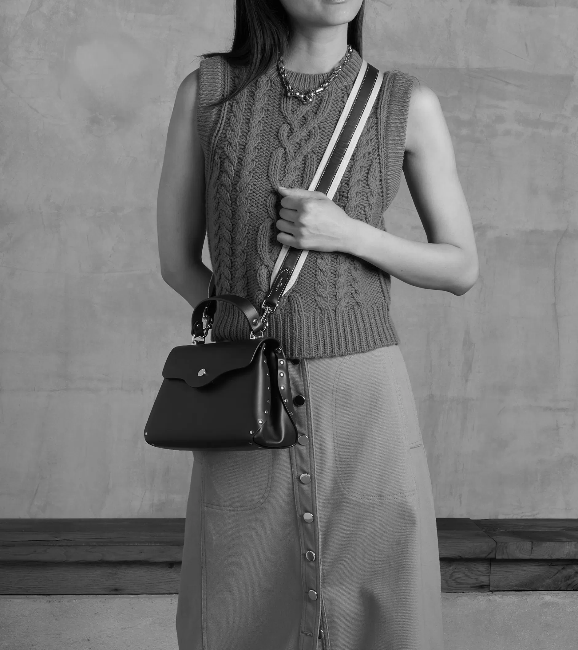 Femme Le Tanneur Petit sac à main Sans Couture en cuir lisse - Mahogany Brown