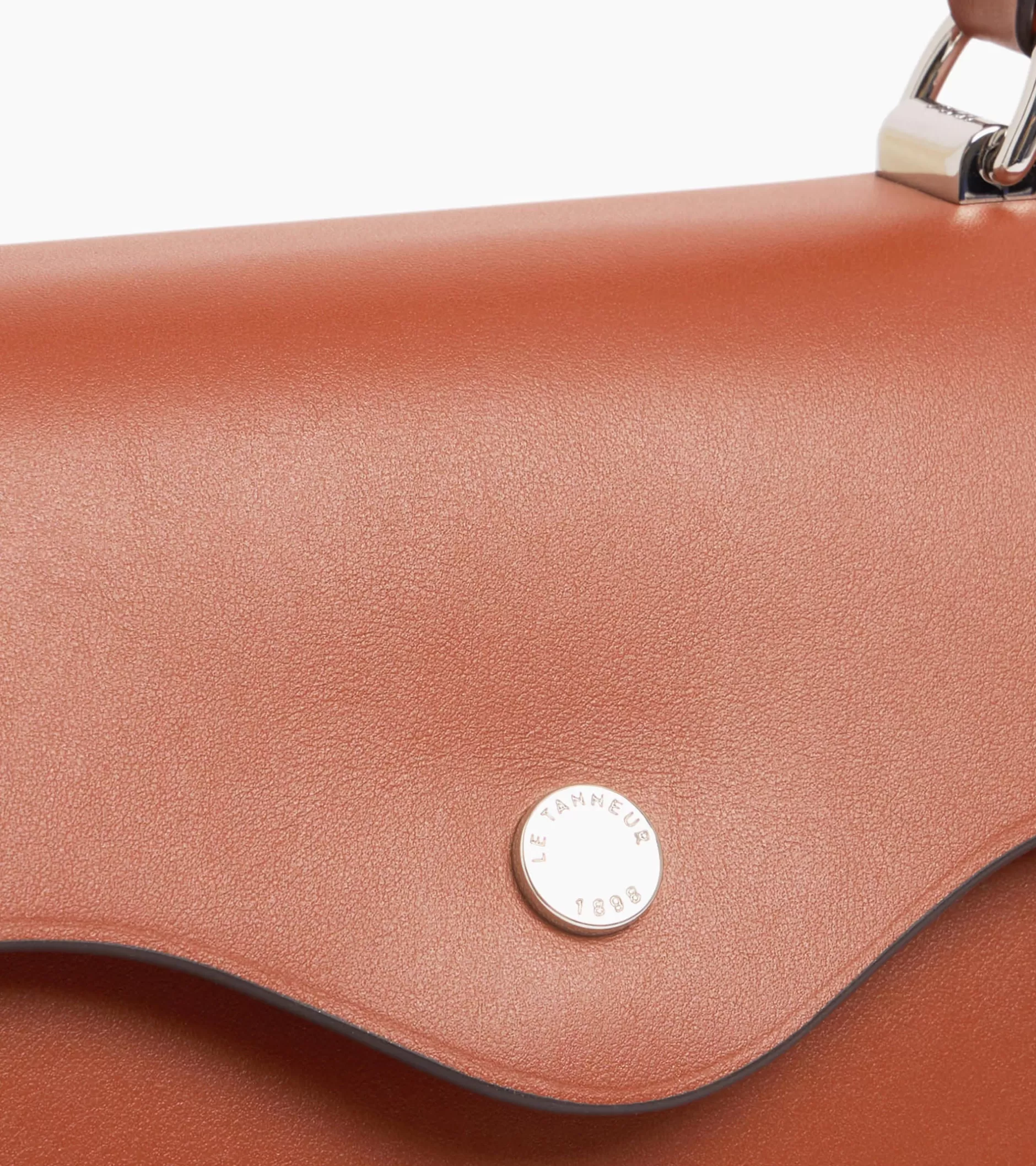 Femme Le Tanneur Petit sac à main Sans Couture en cuir lisse - Mahogany Brown