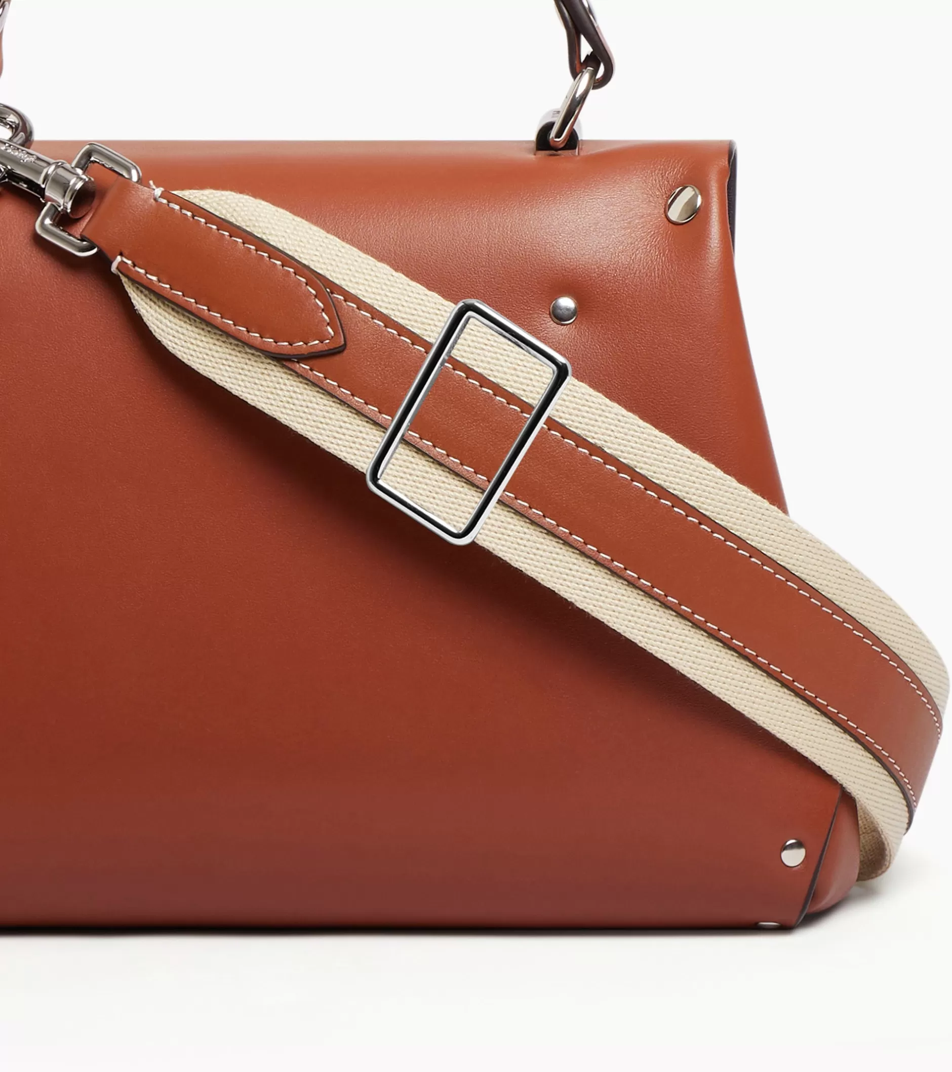 Femme Le Tanneur Petit sac à main Sans Couture en cuir lisse - Mahogany Brown
