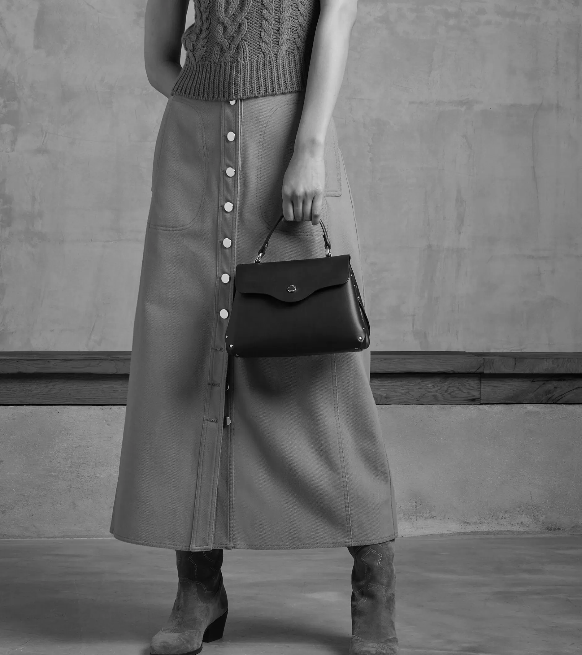 Femme Le Tanneur Petit sac à main Sans Couture en cuir lisse - Mahogany Brown