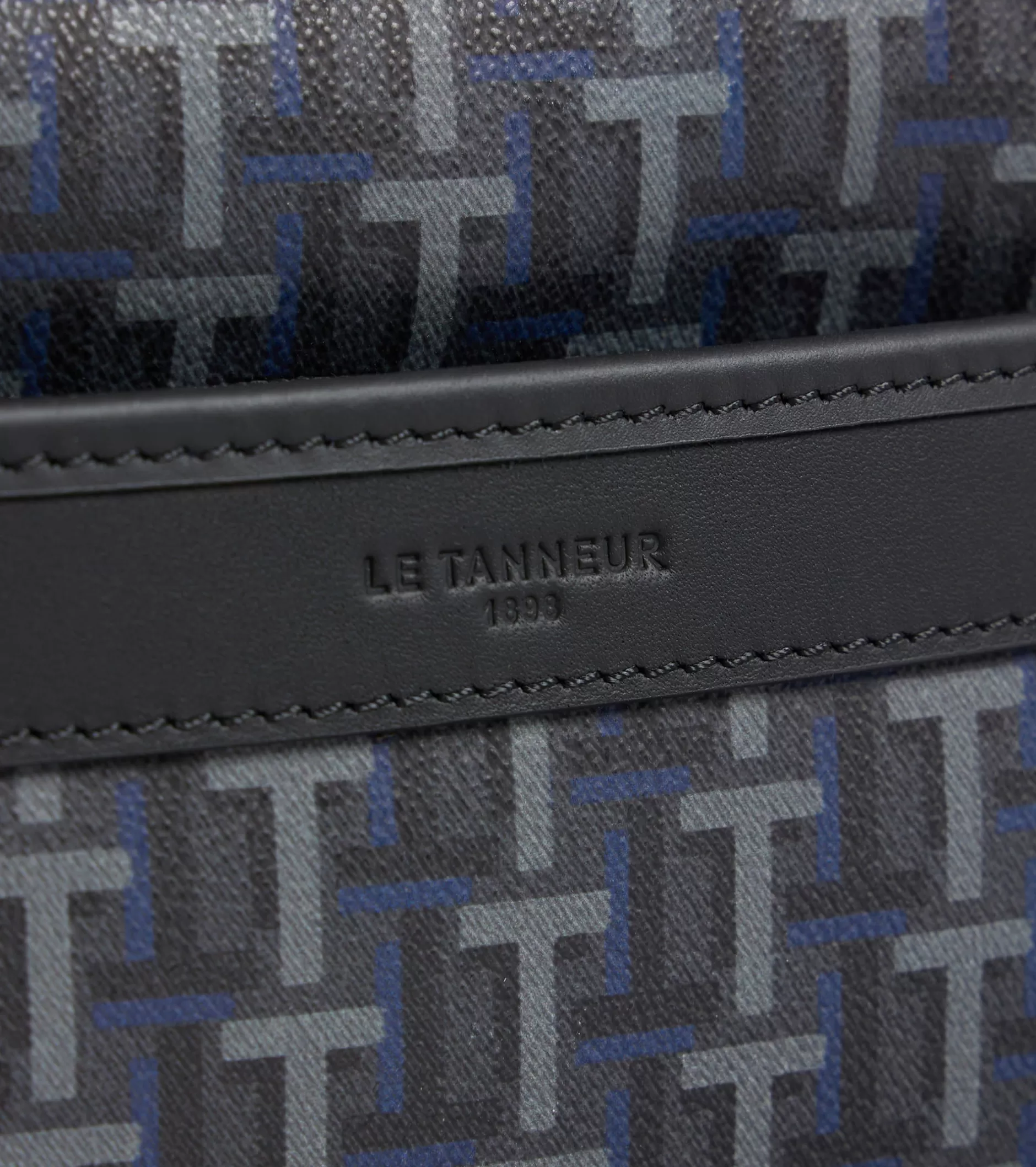 Femme Le Tanneur Petit sac bandoulière Camille en toile enduite - SIGNATURE LT NOIR-NOIR