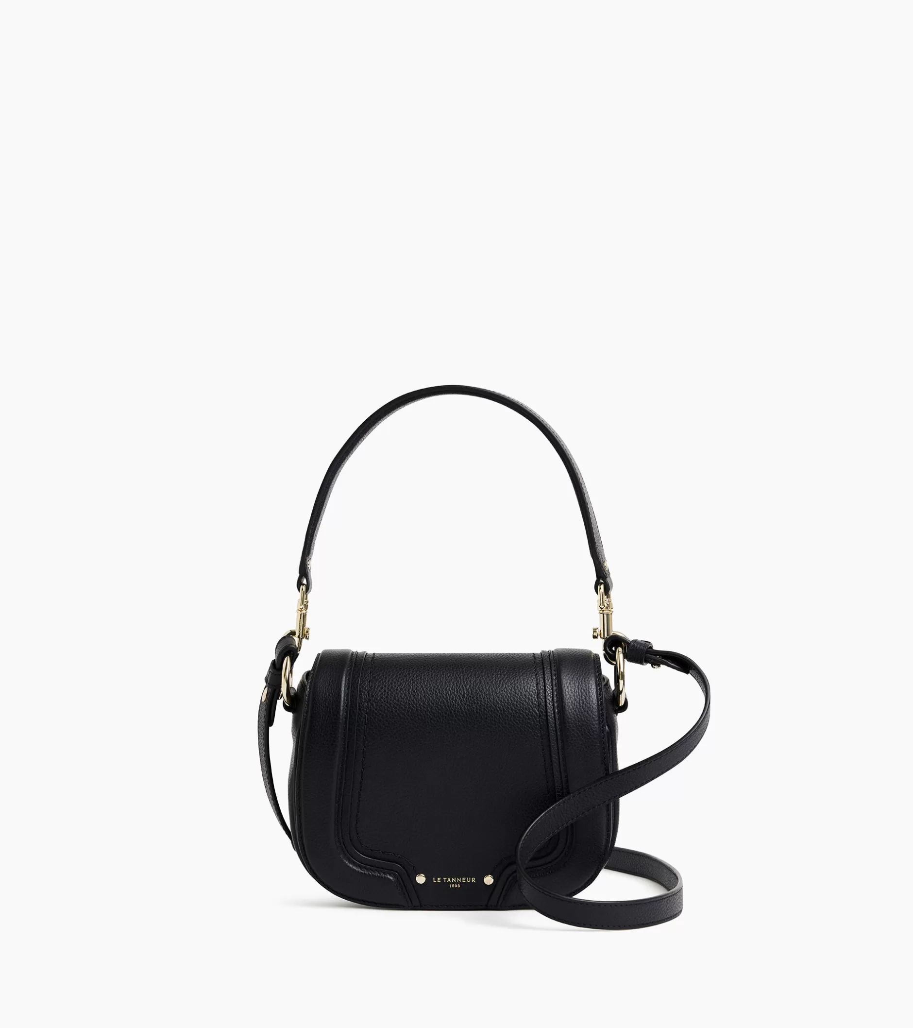 Femme Le Tanneur Petit sac bandoulière Ella en cuir grainé - Black