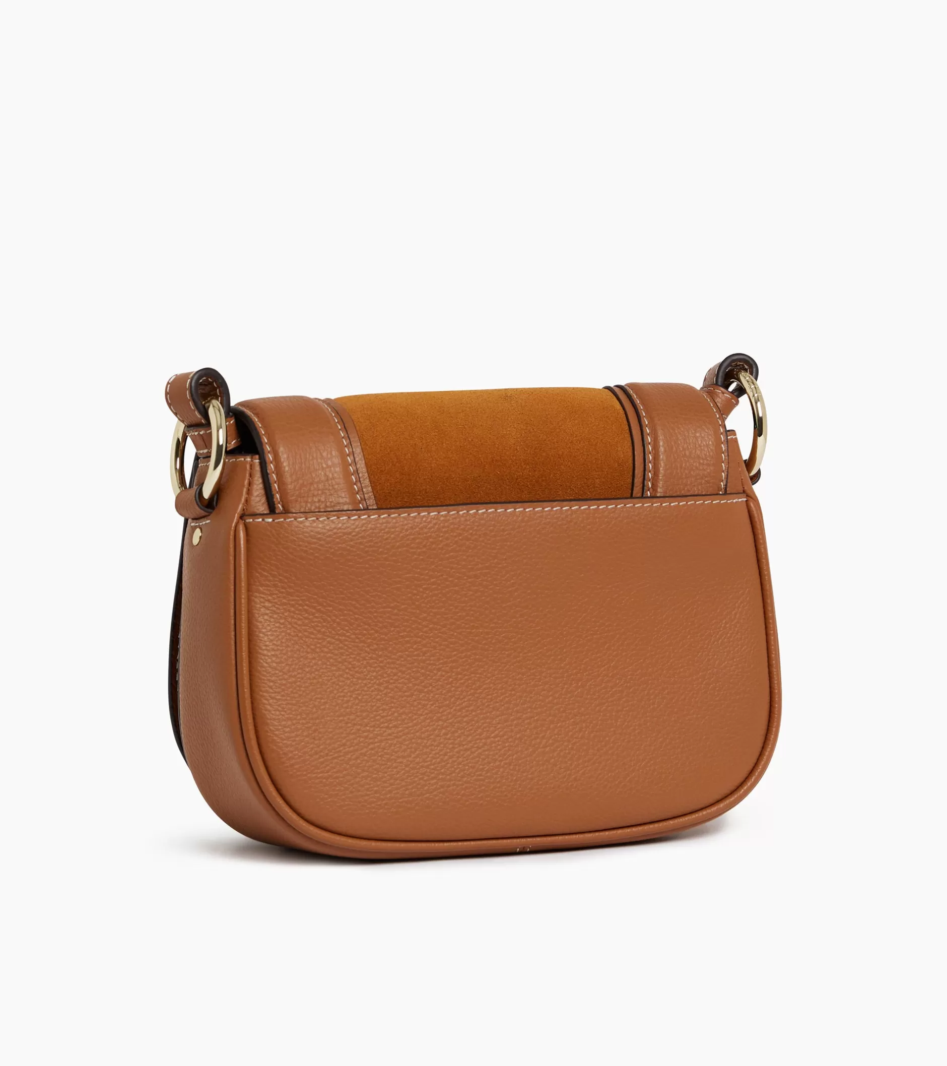Femme Le Tanneur Petit sac bandoulière Ella en cuir grainé et nubuck - Brown Tan