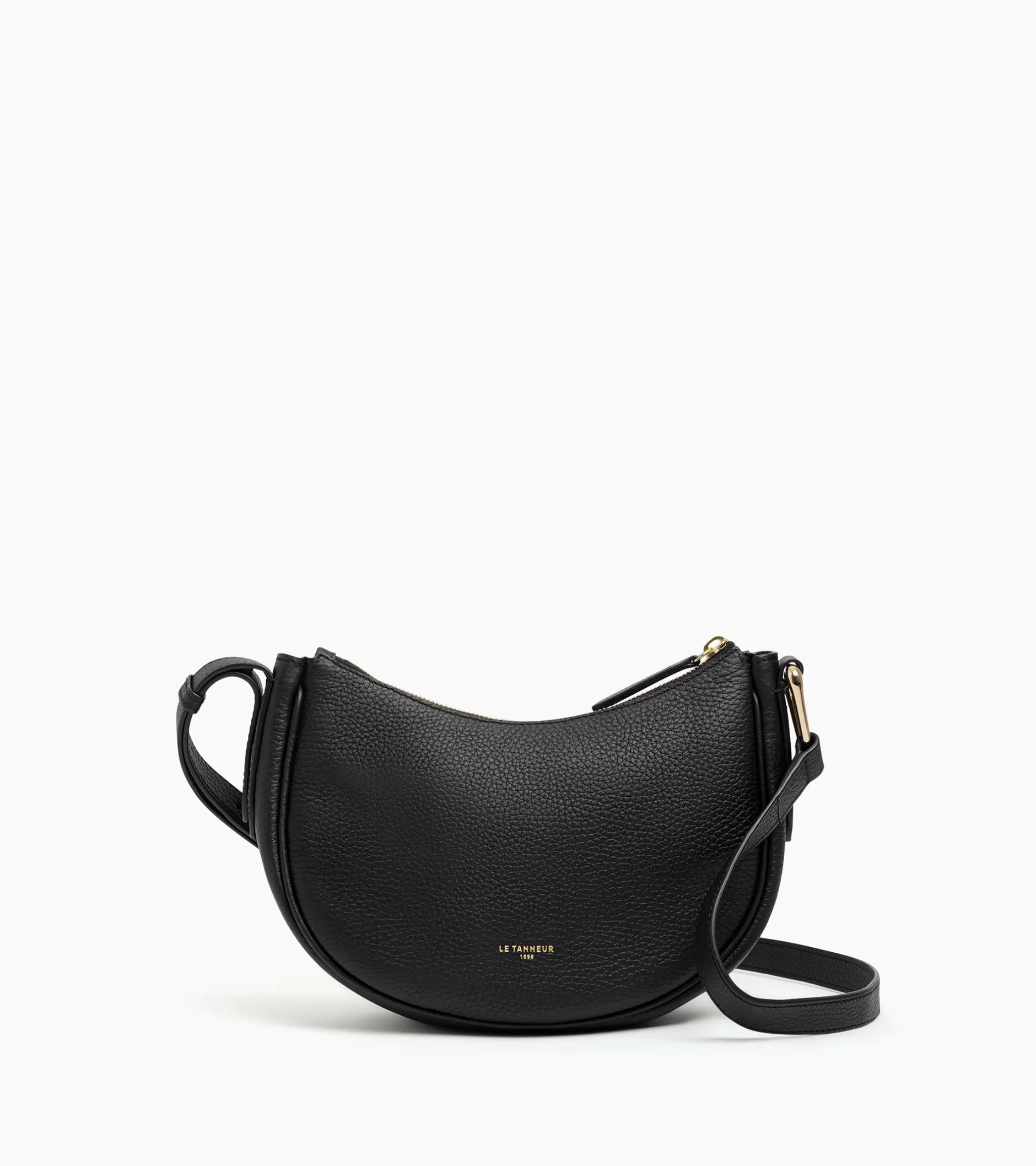 Femme Le Tanneur Petit sac bandoulière Madeleine en cuir grainé - Black