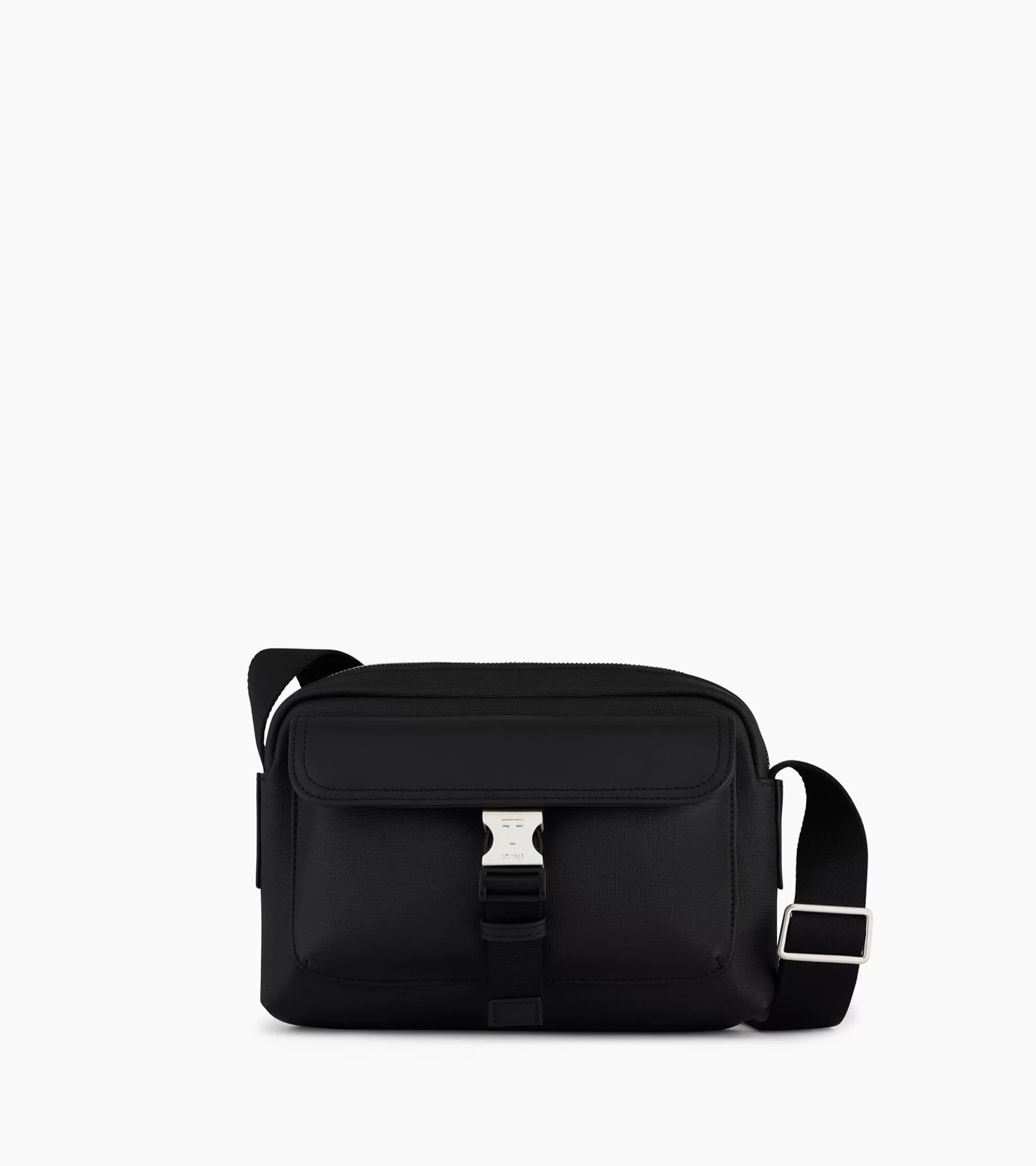 Homme Le Tanneur Petit sac bandoulière Maurice en toile enduite - Black