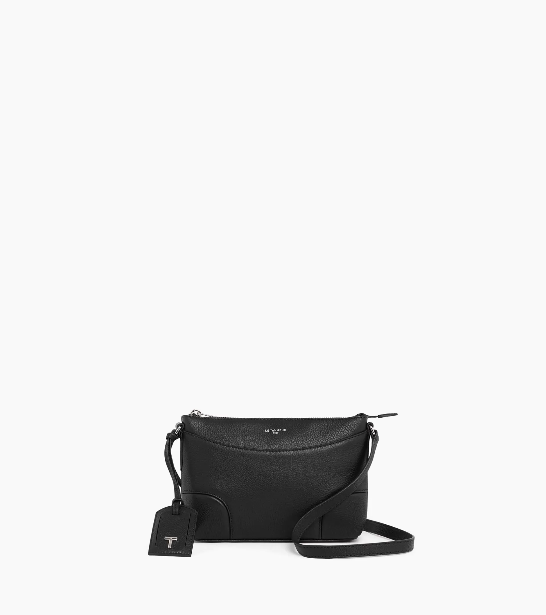 Femme Le Tanneur Petit sac bandoulière Romy en cuir grainé - Black