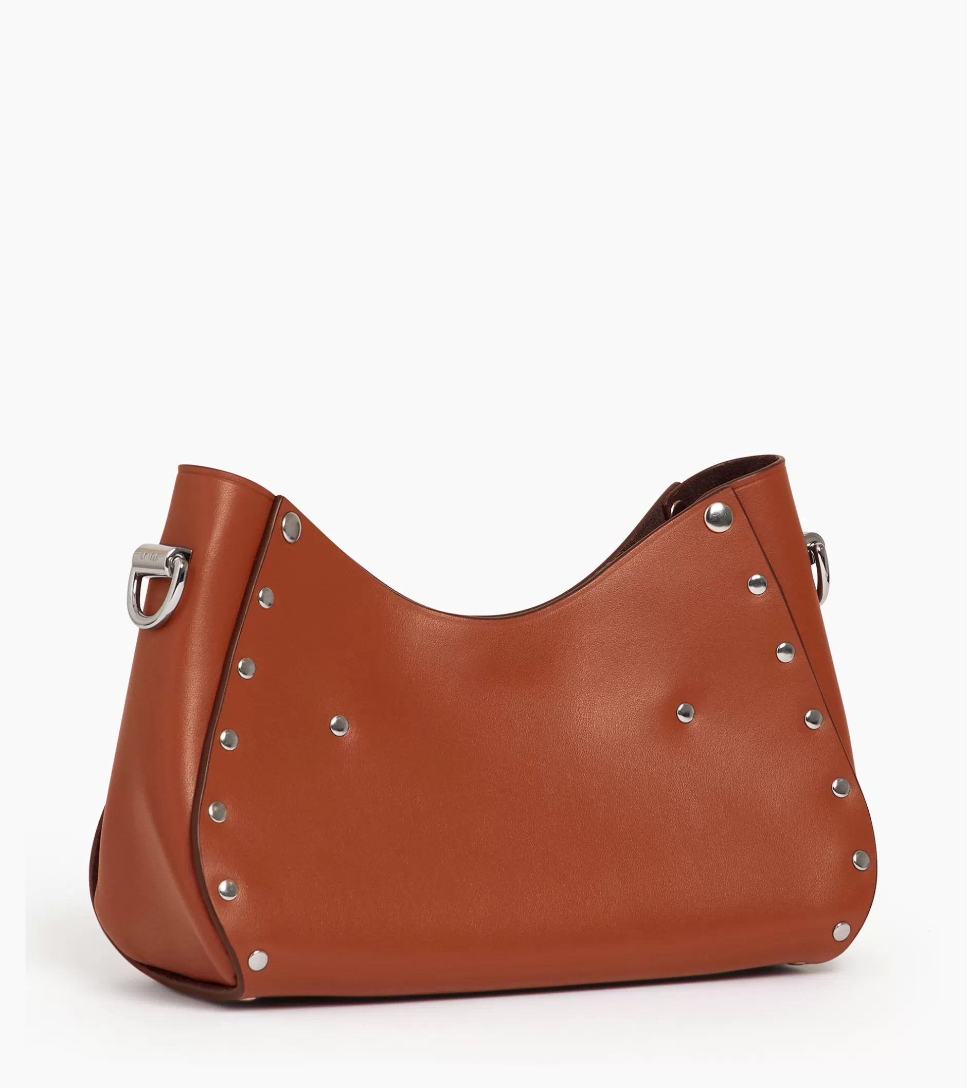 Femme Le Tanneur Petit sac bandoulière Sans Couture en cuir lisse - Mahogany Brown