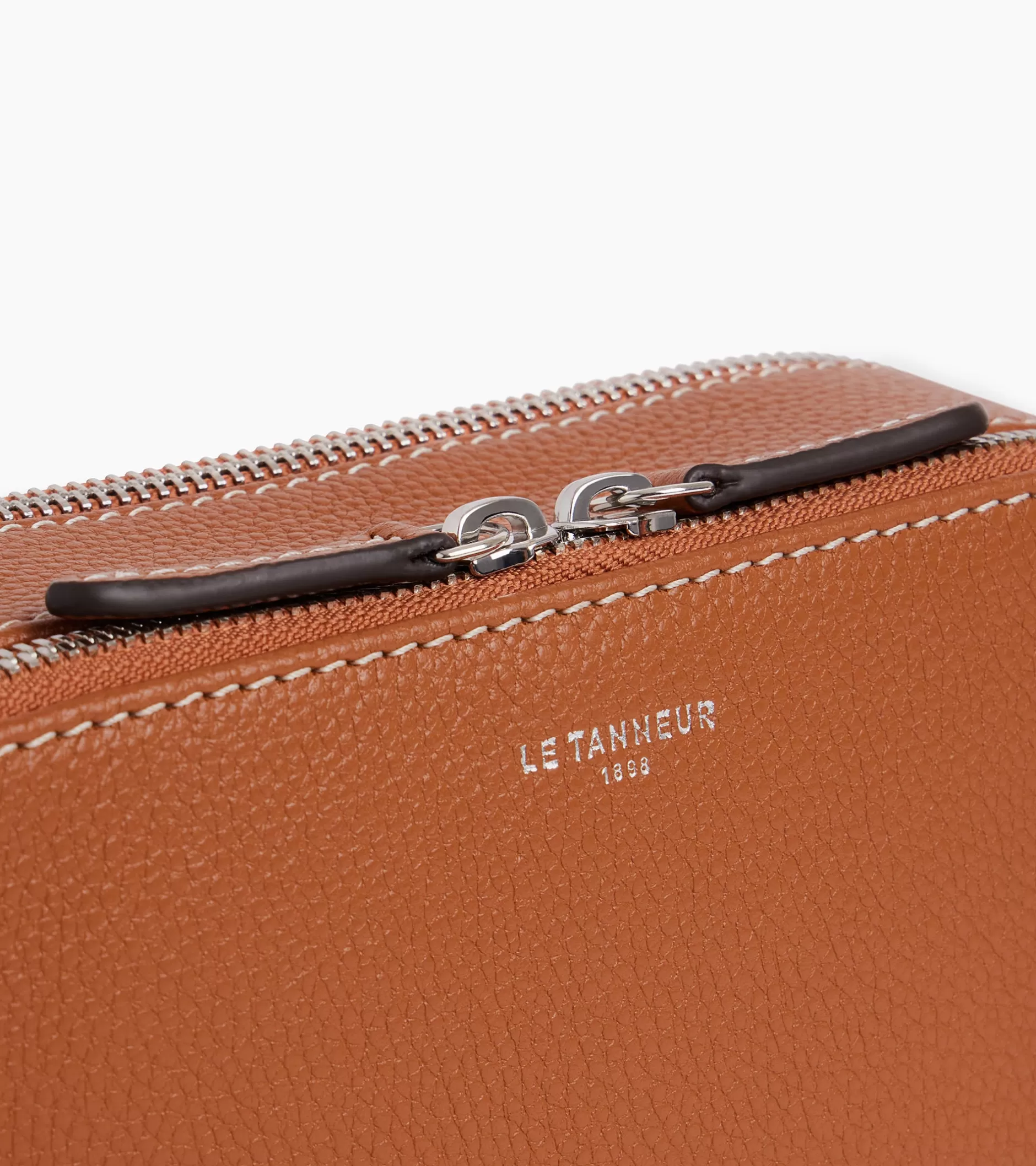 Femme Le Tanneur Petit sac bandoulière Sophie en cuir grainé - Marron tan