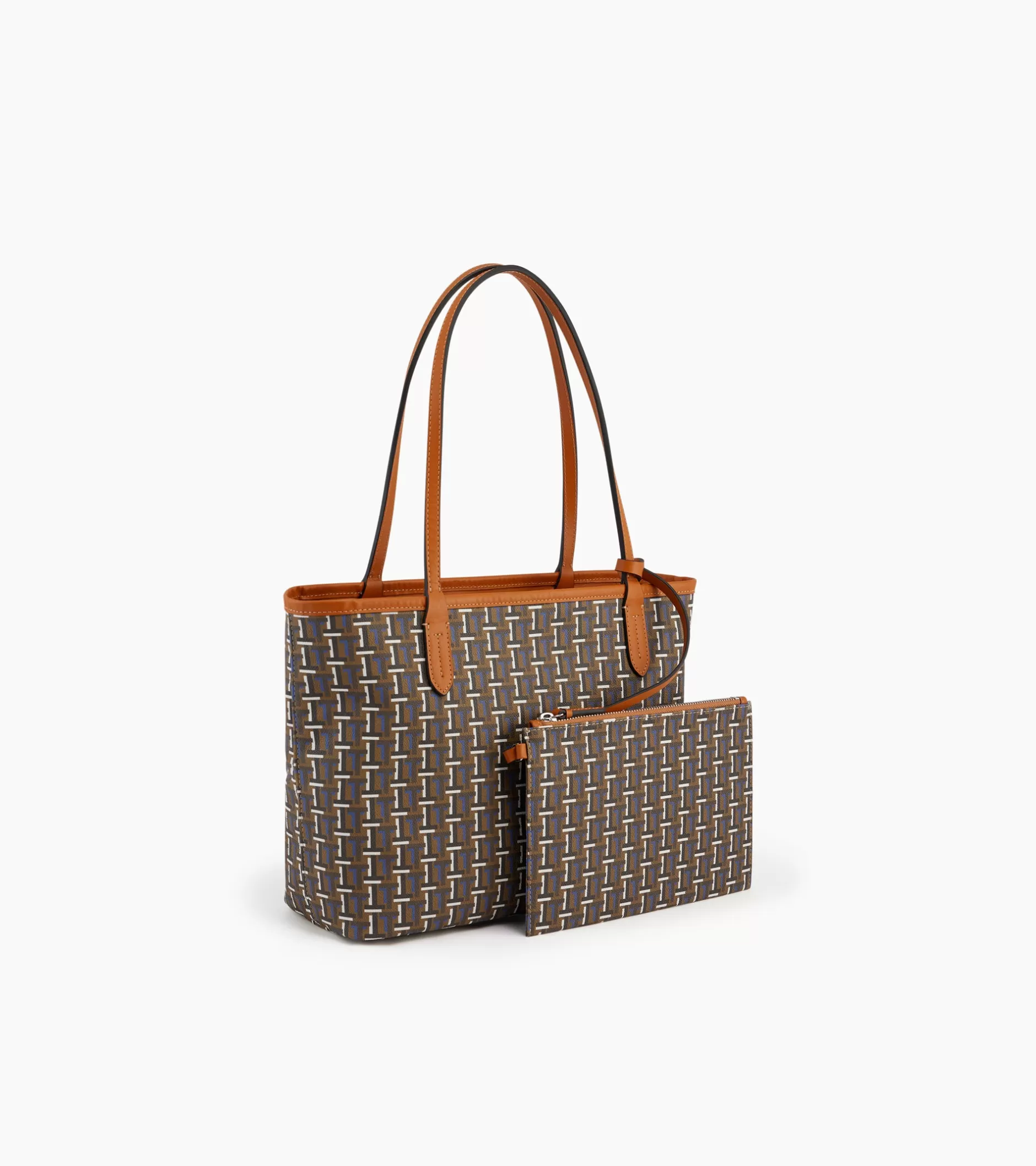 Femme Le Tanneur Petit sac cabas Camille en toile monogramme - Brown Monogram Print