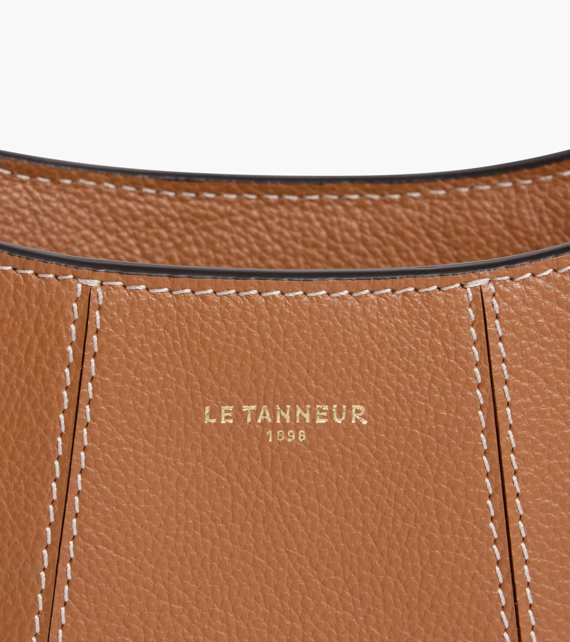 Femme Le Tanneur Petit sac demi-lune Juliette en cuir grainé - Brown Tan