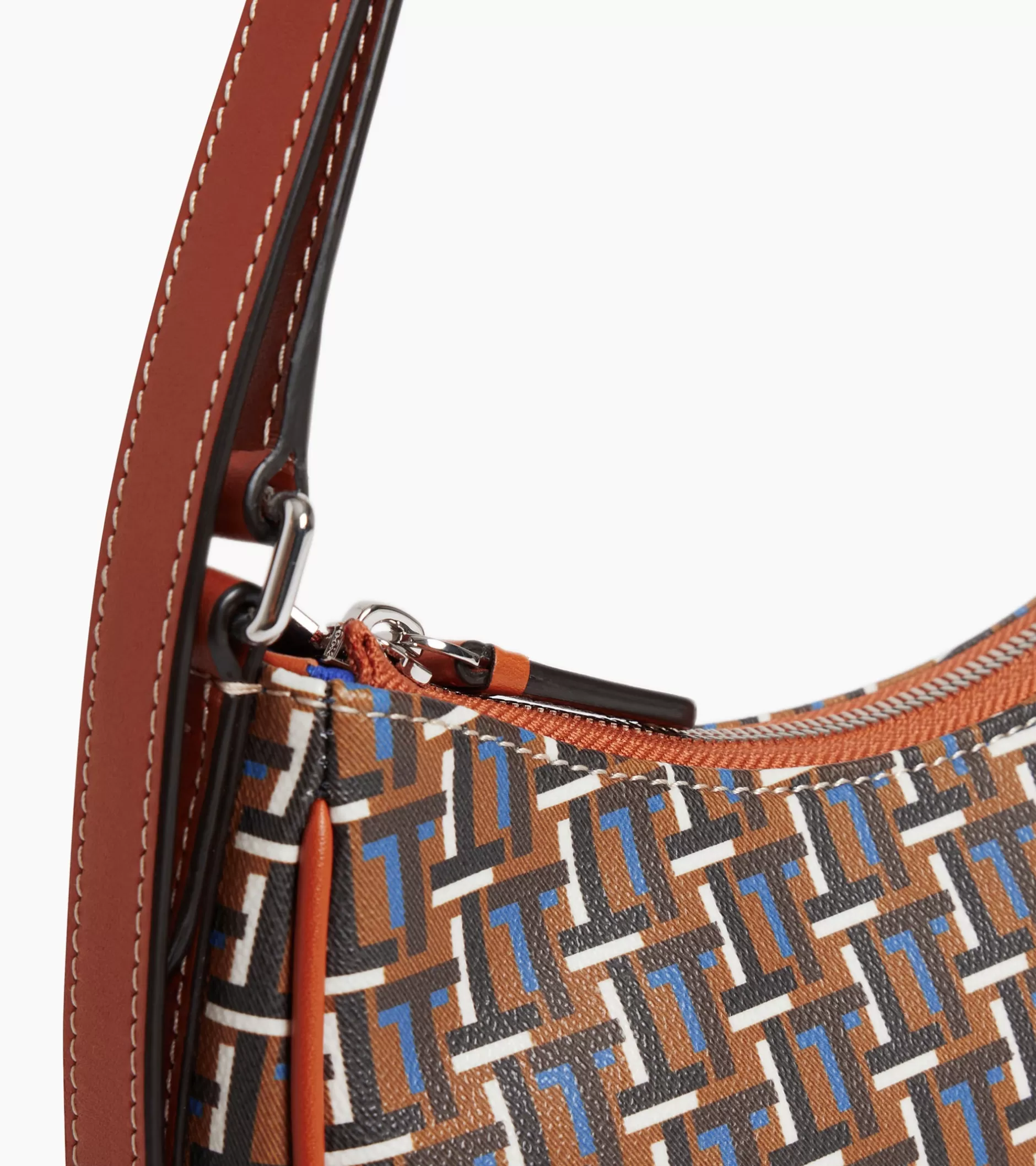 Femme Le Tanneur Petit sac porté épaule Camille en toile monogramme - SIGNATURE LT