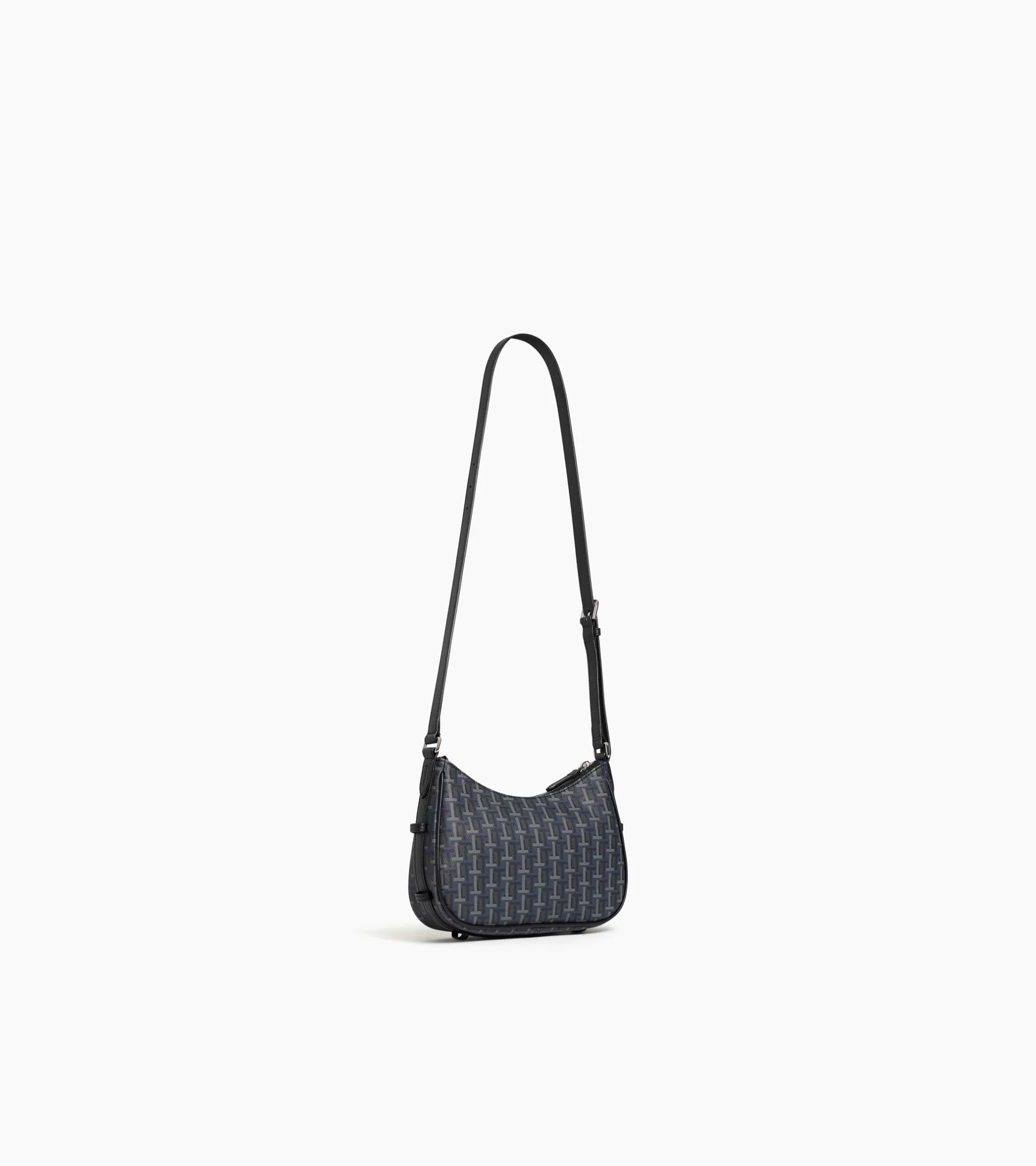 Femme Le Tanneur Petit sac porté épaule Camille en toile monogramme - SIGNATURE LT NOIR-NOIR