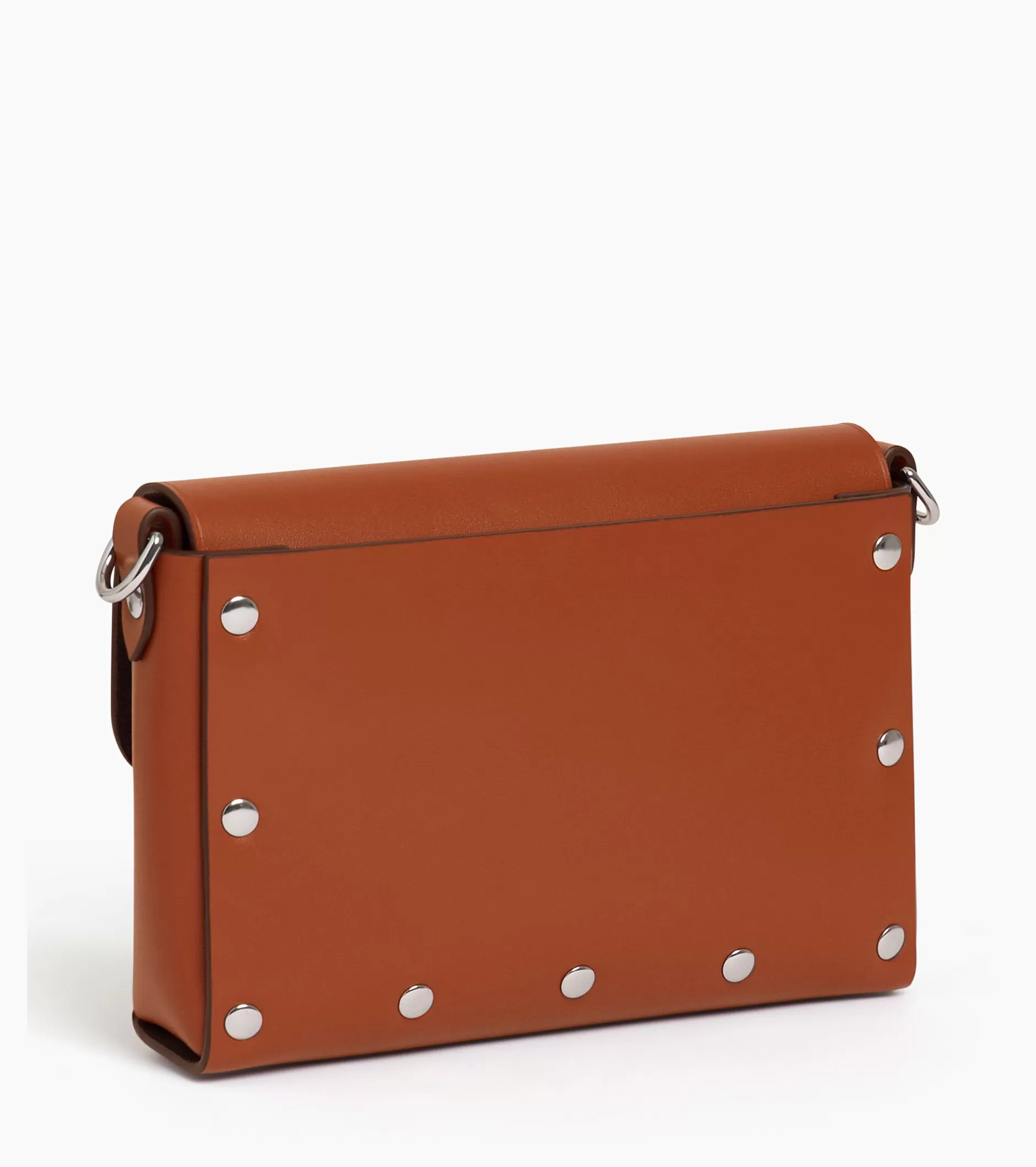 Femme Le Tanneur Pochette à rabat avec bandoulières amovibles Sans Couture en cuir lisse - Mahogany Brown