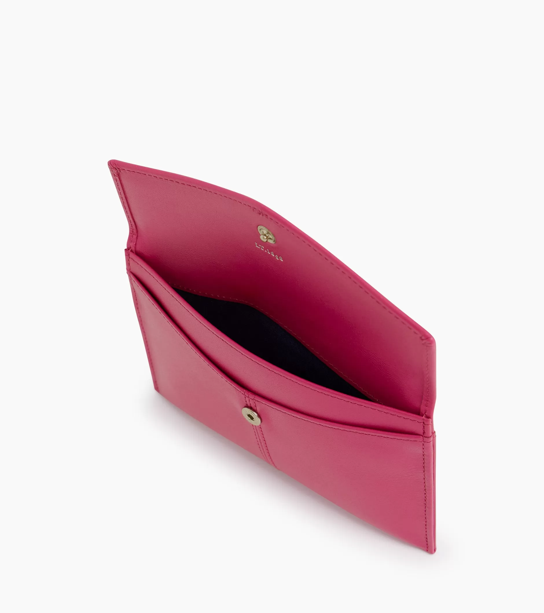 Femme Le Tanneur Pochette enveloppe moyen modèle Charlotte en cuir lisse - Pink Fuxia